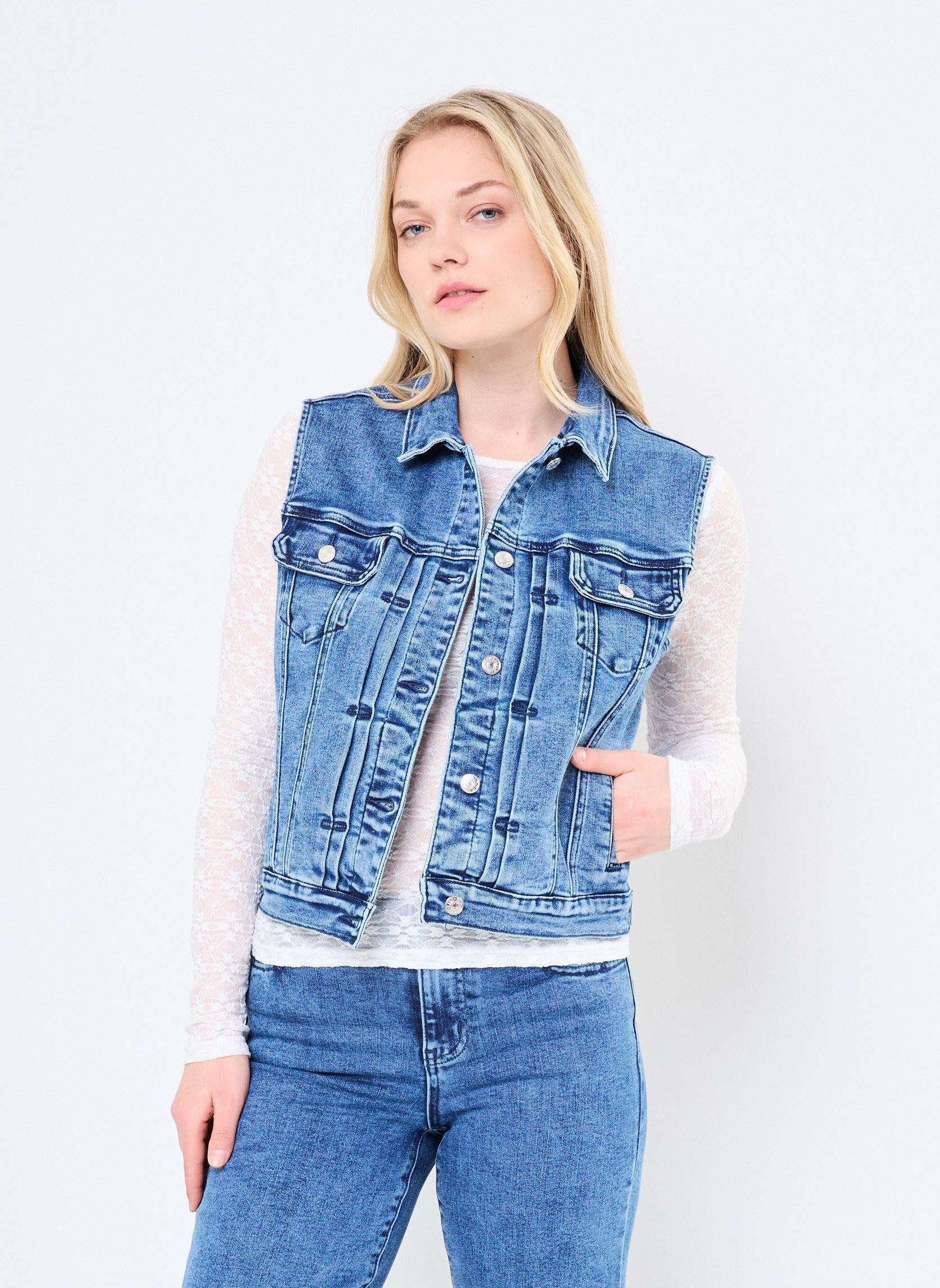 Westen EL1116DE damen blau Lili Sidonio Westen EL1116DE damen blau DENIM BLUE
