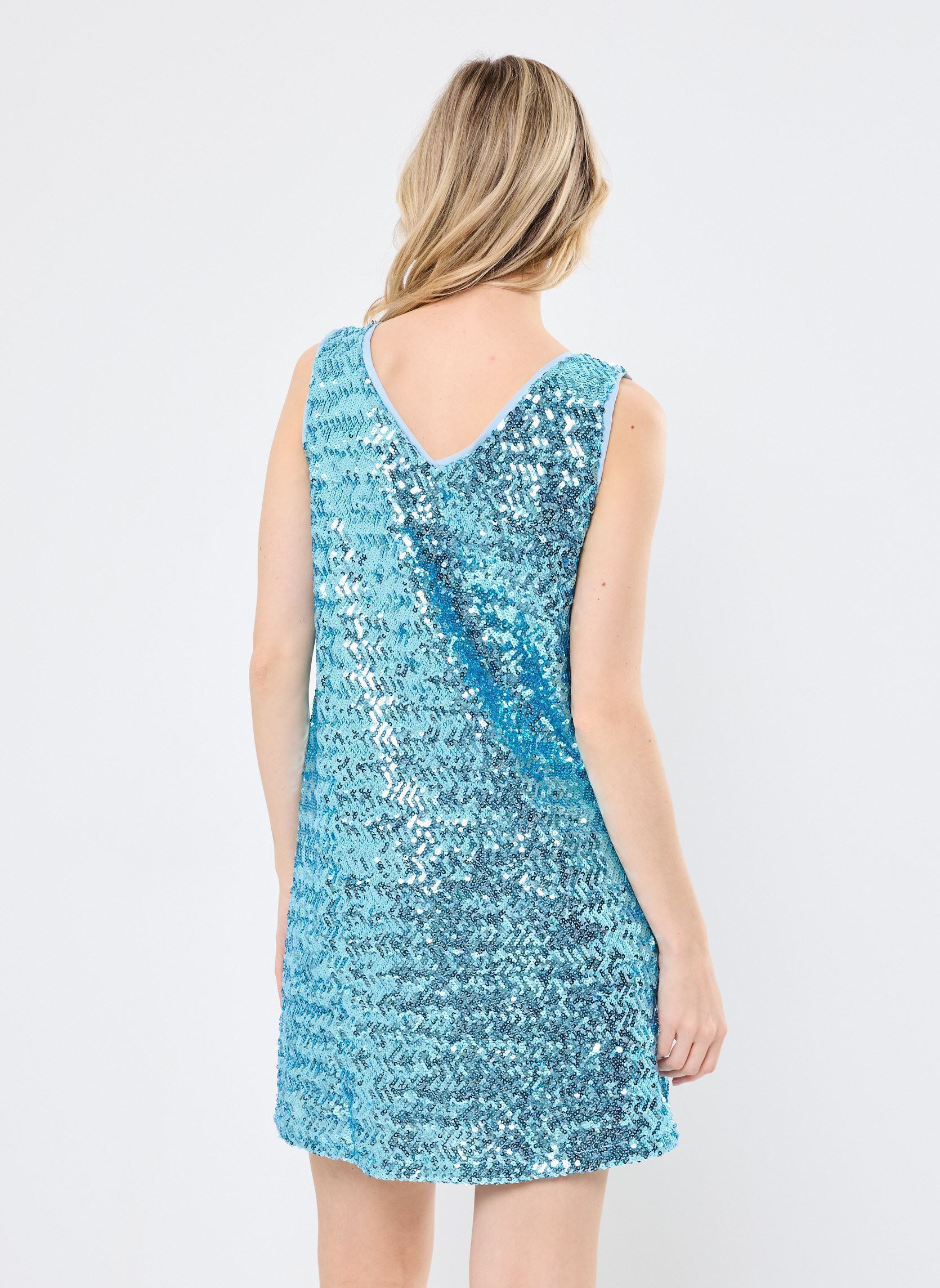Robes EL1119DP femme bleu Lili Sidonio Robes EL1119DP femme bleu TURQUOISE