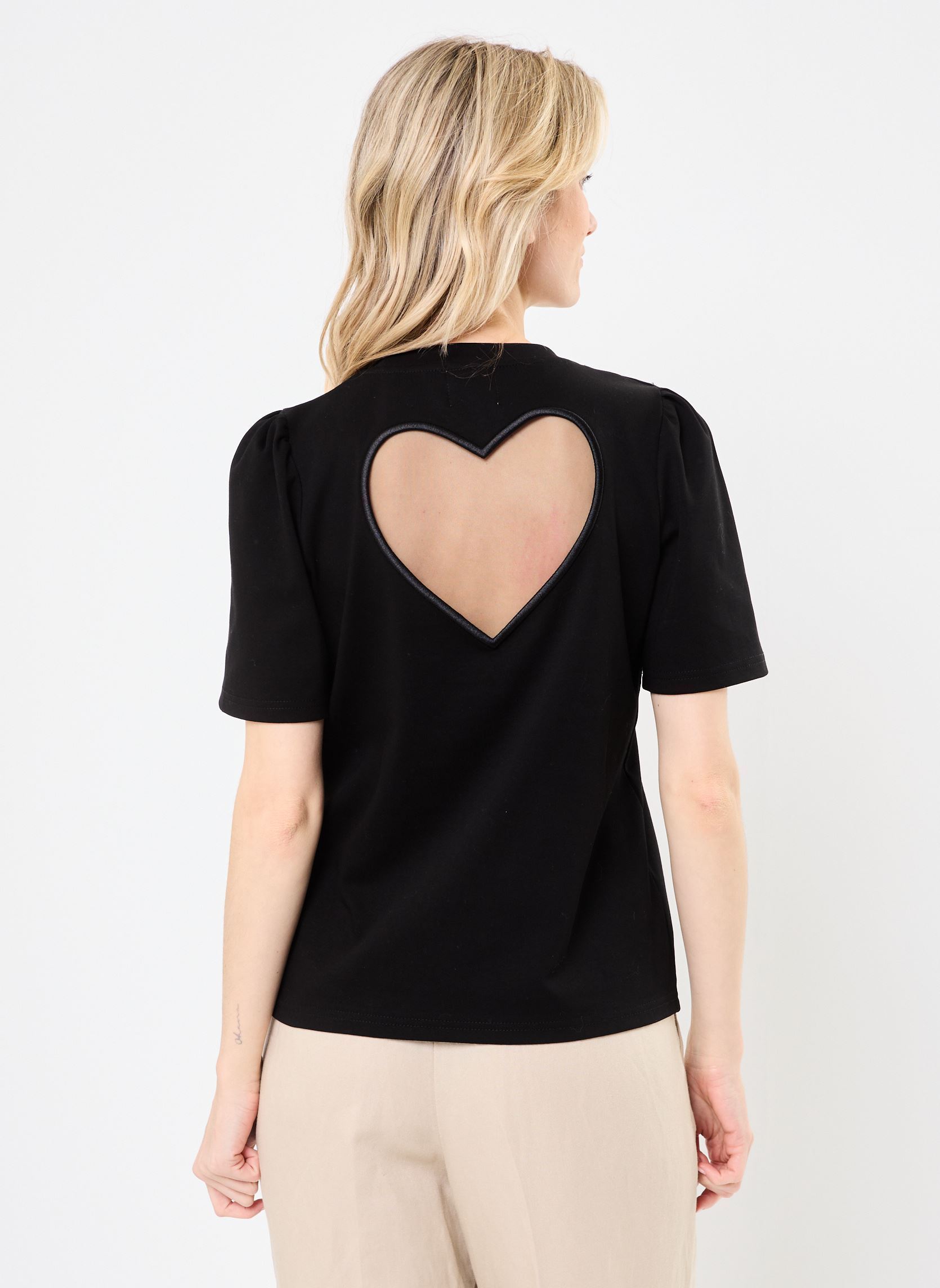 Tee-shirts manches courtes EL1129DP femme noir Lili Sidonio Tee-shirts manches courtes EL1129DP femme noir BLACK