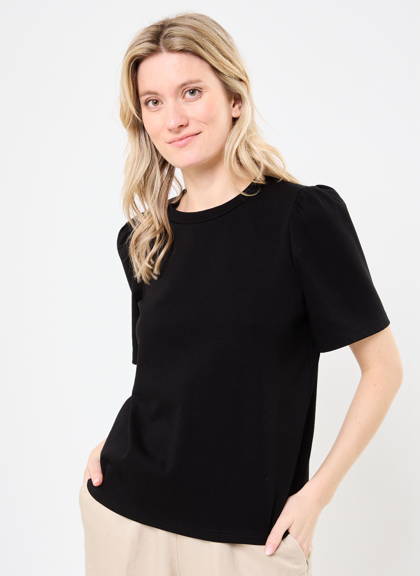 Tee-shirts manches courtes EL1129DP femme noir Lili Sidonio Tee-shirts manches courtes EL1129DP femme noir BLACK