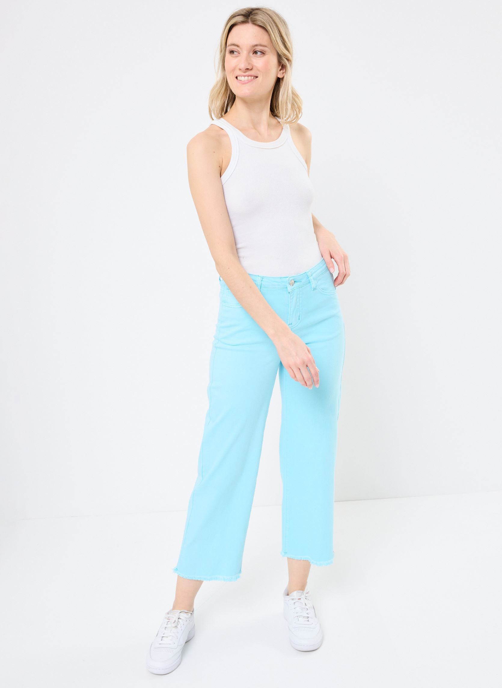 Pantalons droit EL988ADE femme bleu Lili Sidonio Pantalons droit EL988ADE femme bleu TURQUOISE