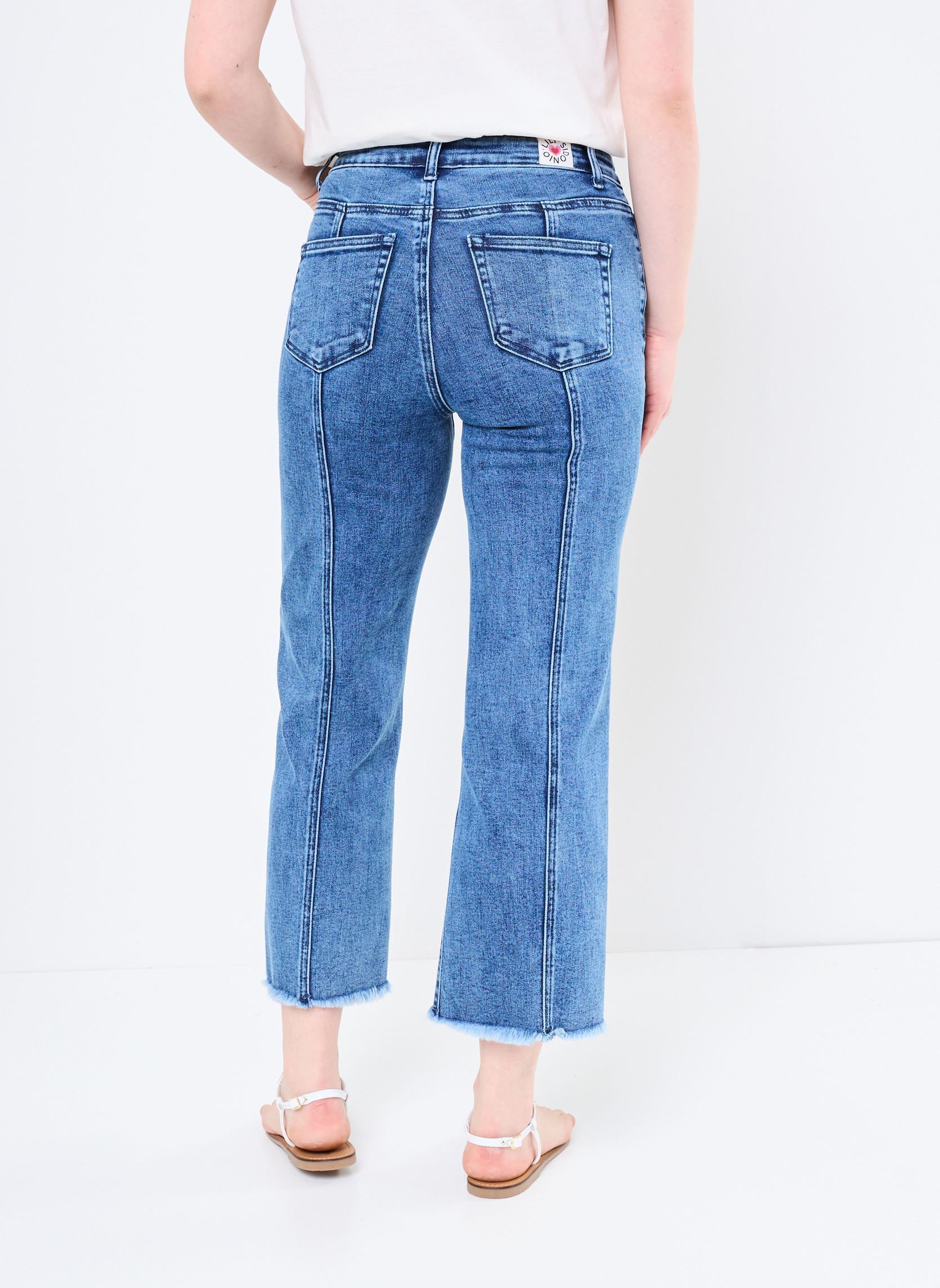 Pantalons droit EL988BDE femme bleu Lili Sidonio Pantalons droit EL988BDE femme bleu DENIM BLUE