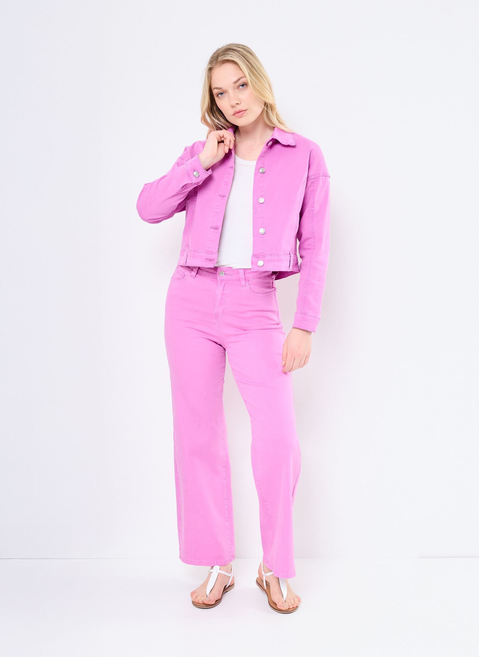 Jeansjacken ELF966ADE damen rosa Lili Sidonio Jeansjacken ELF966ADE damen rosa MAUVE