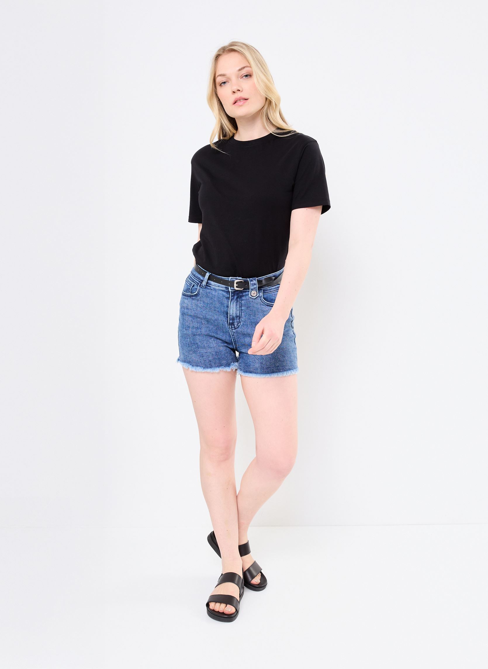Shorts ELF976DE femme bleu Lili Sidonio Shorts ELF976DE femme bleu DENIM BLUE