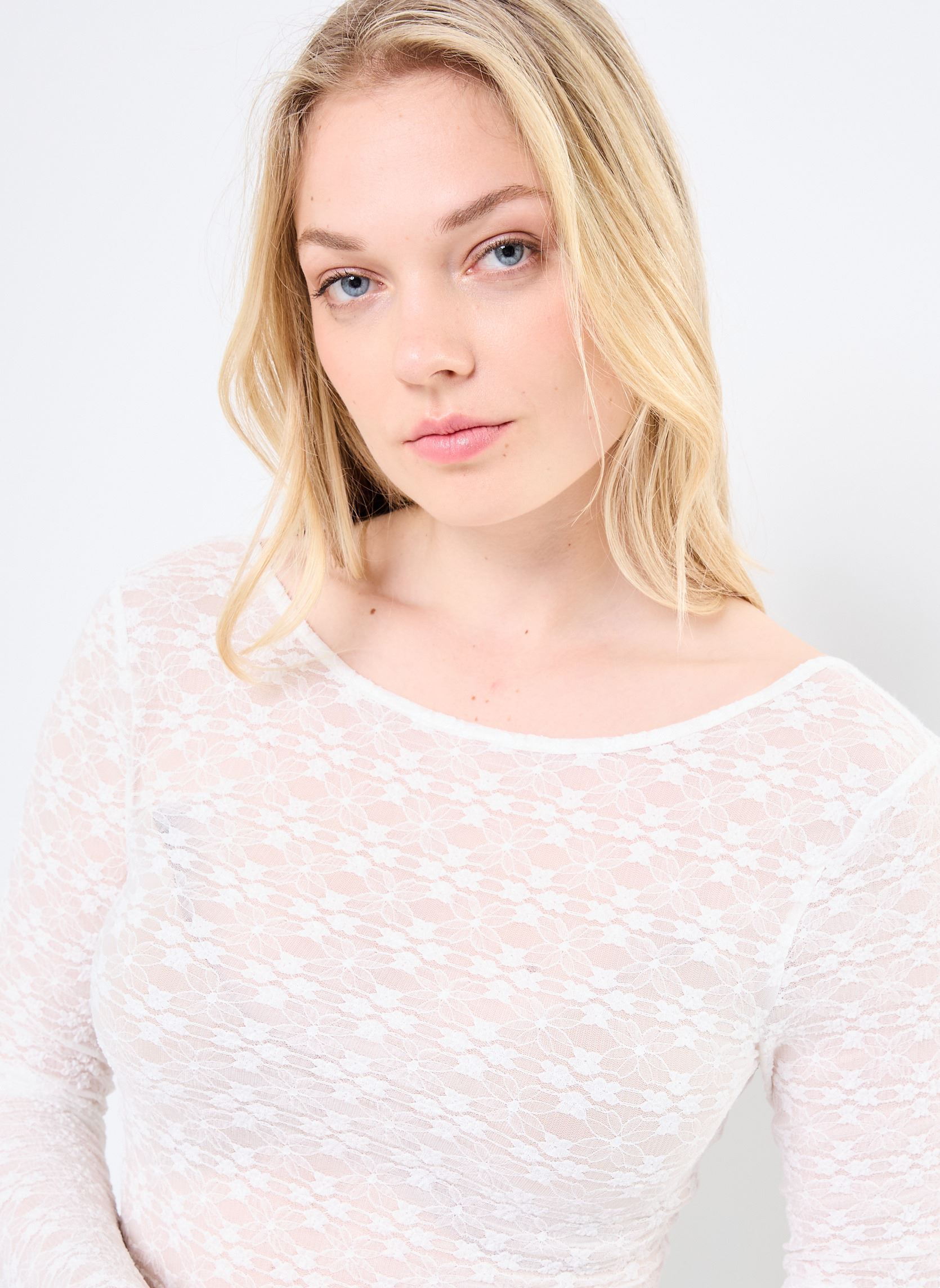 Tee-shirts manches longues GL706DP femme blanc Lili Sidonio Tee-shirts manches longues GL706DP femme blanc WHITE