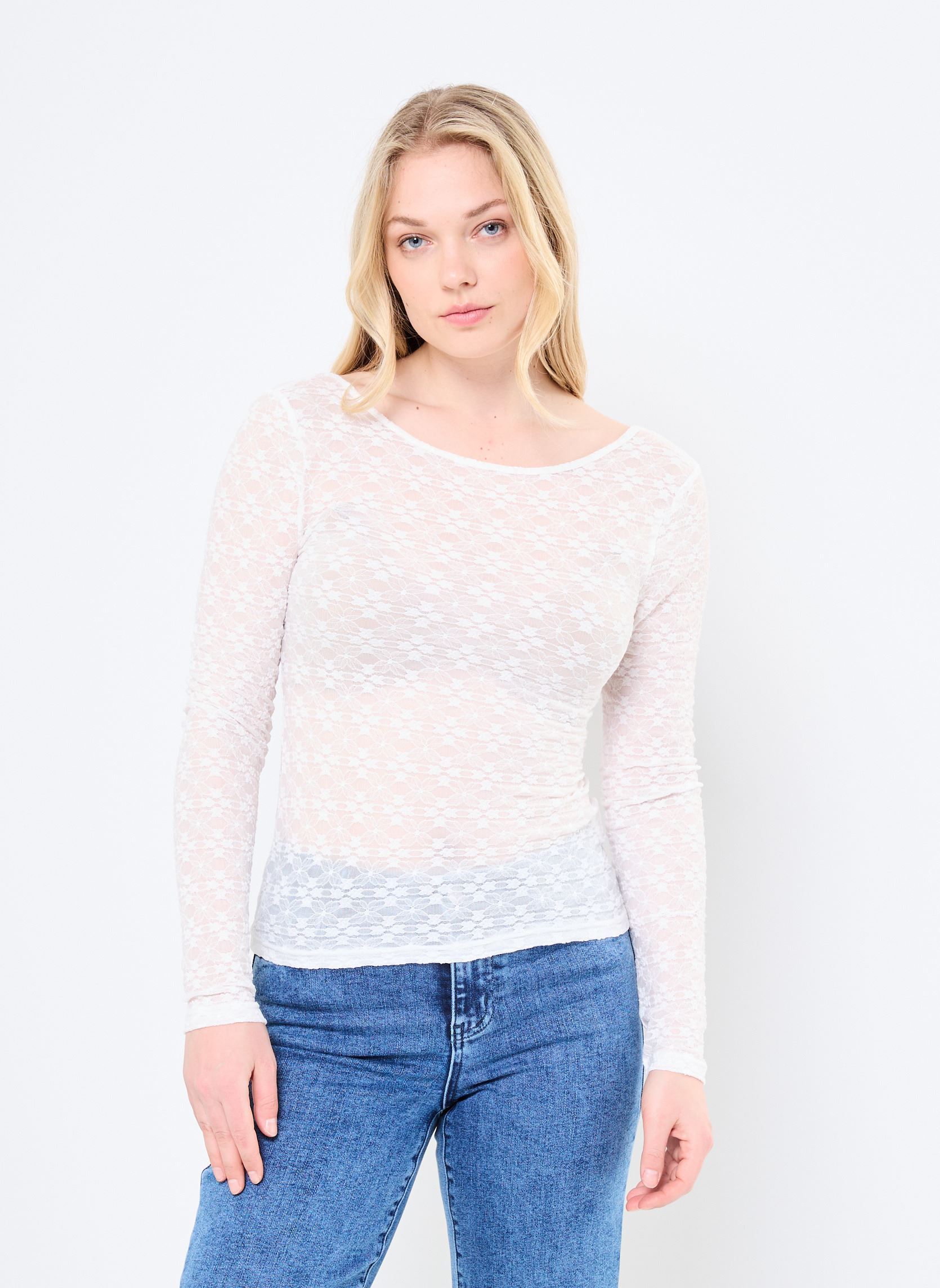 Tee-shirts manches longues GL706DP femme blanc Lili Sidonio Tee-shirts manches longues GL706DP femme blanc WHITE