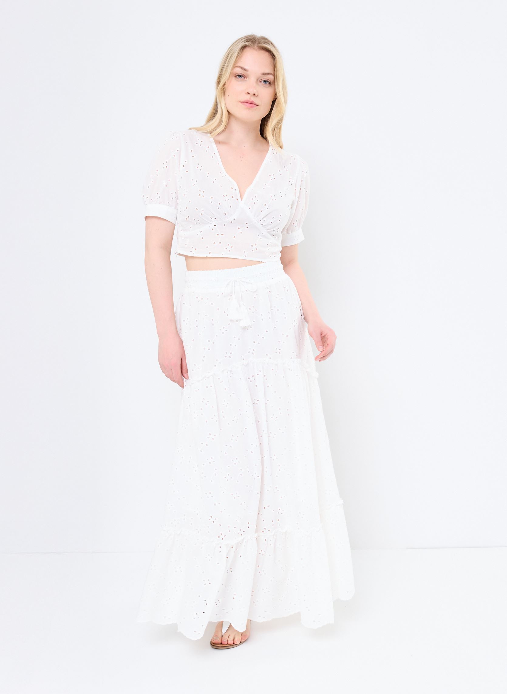 Lange rokken GL709DE dames wit Lili Sidonio Lange rokken GL709DE dames wit WHITE