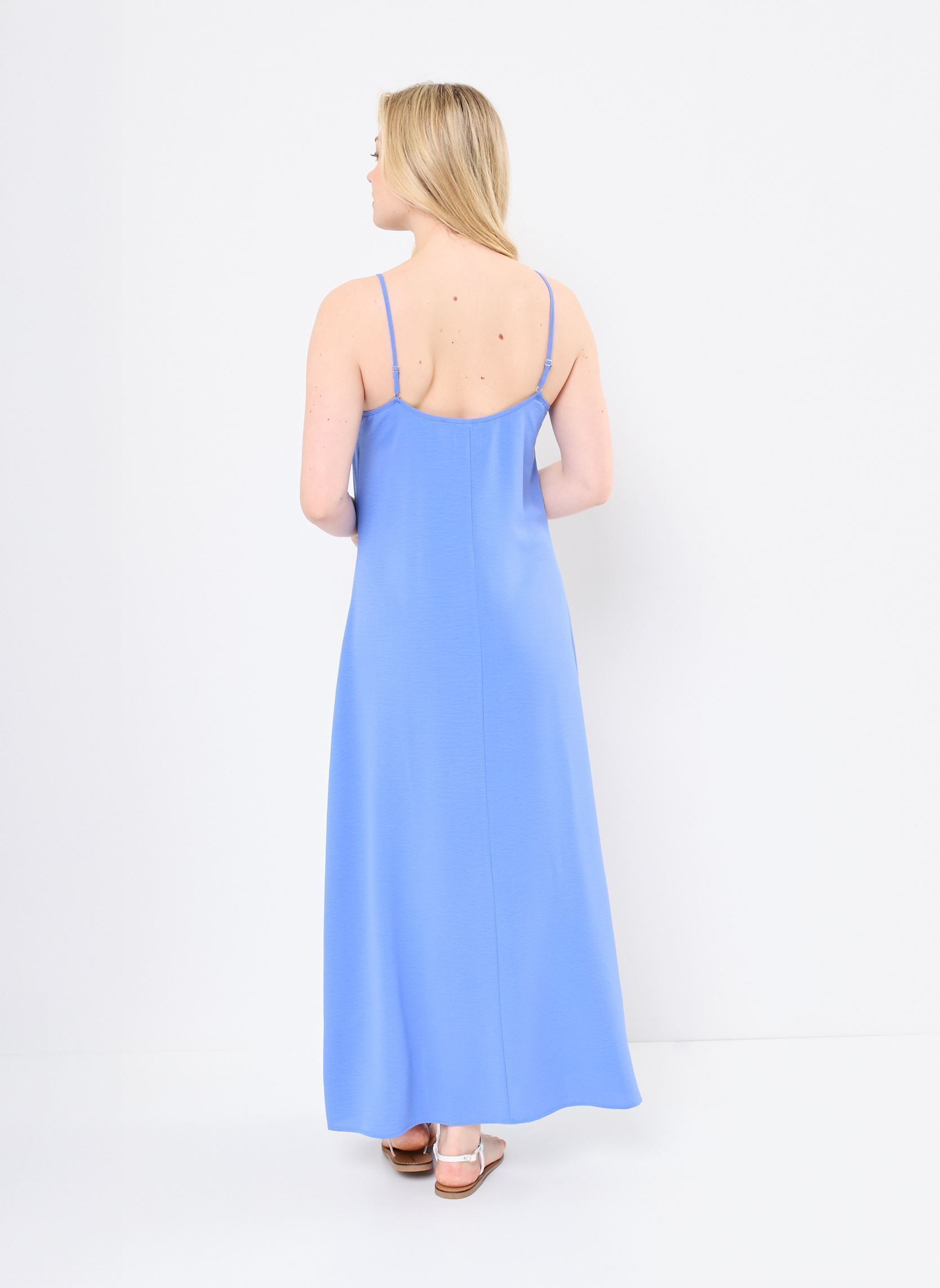 Robes longues GL718DP femme bleu Lili Sidonio Robes longues GL718DP femme bleu BLUE