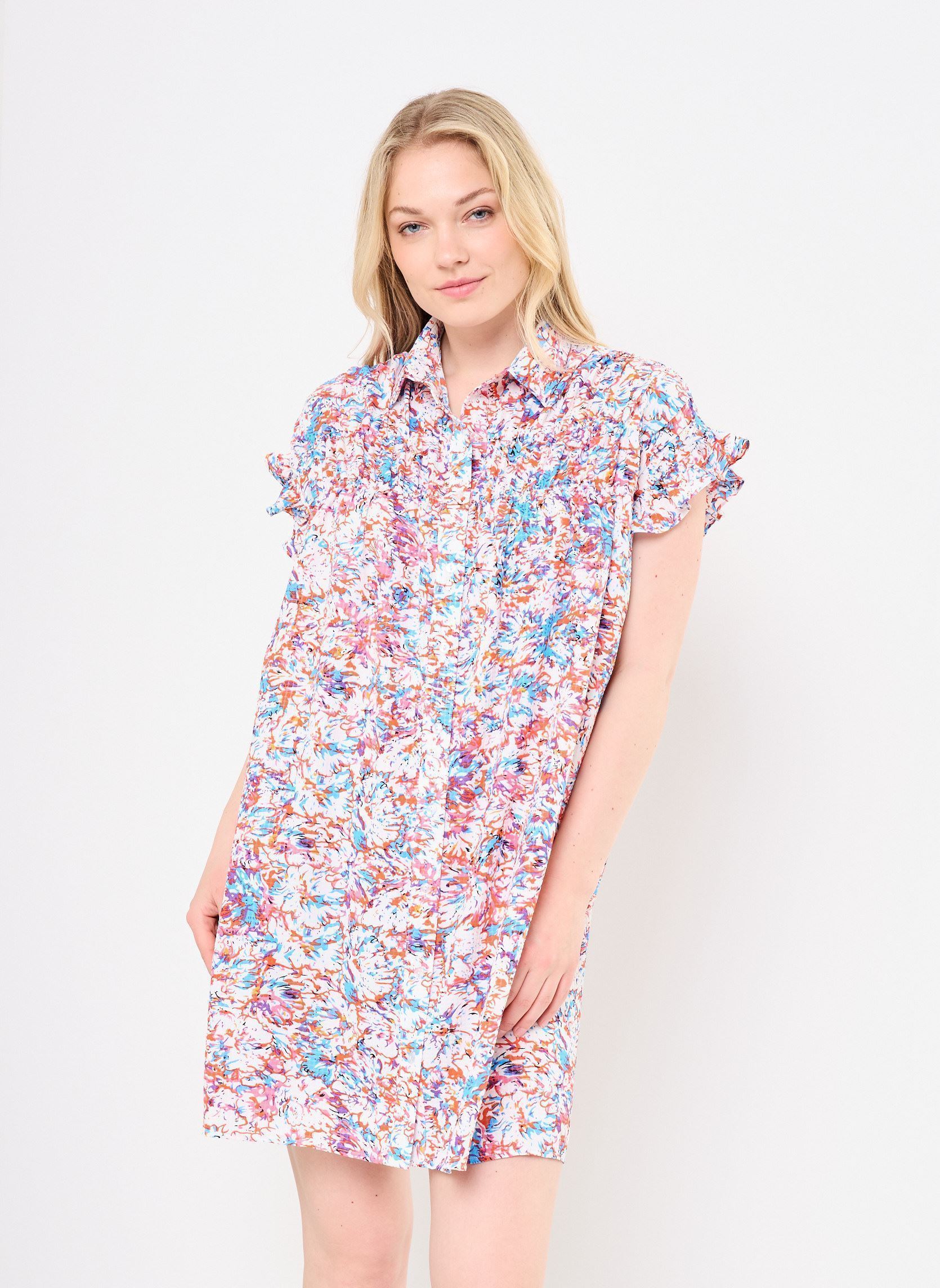 Robes Chemise LAL154DDP femme multicolore Lili Sidonio Robes Chemise LAL154DDP femme multicolore OFFWHITE CARMEN