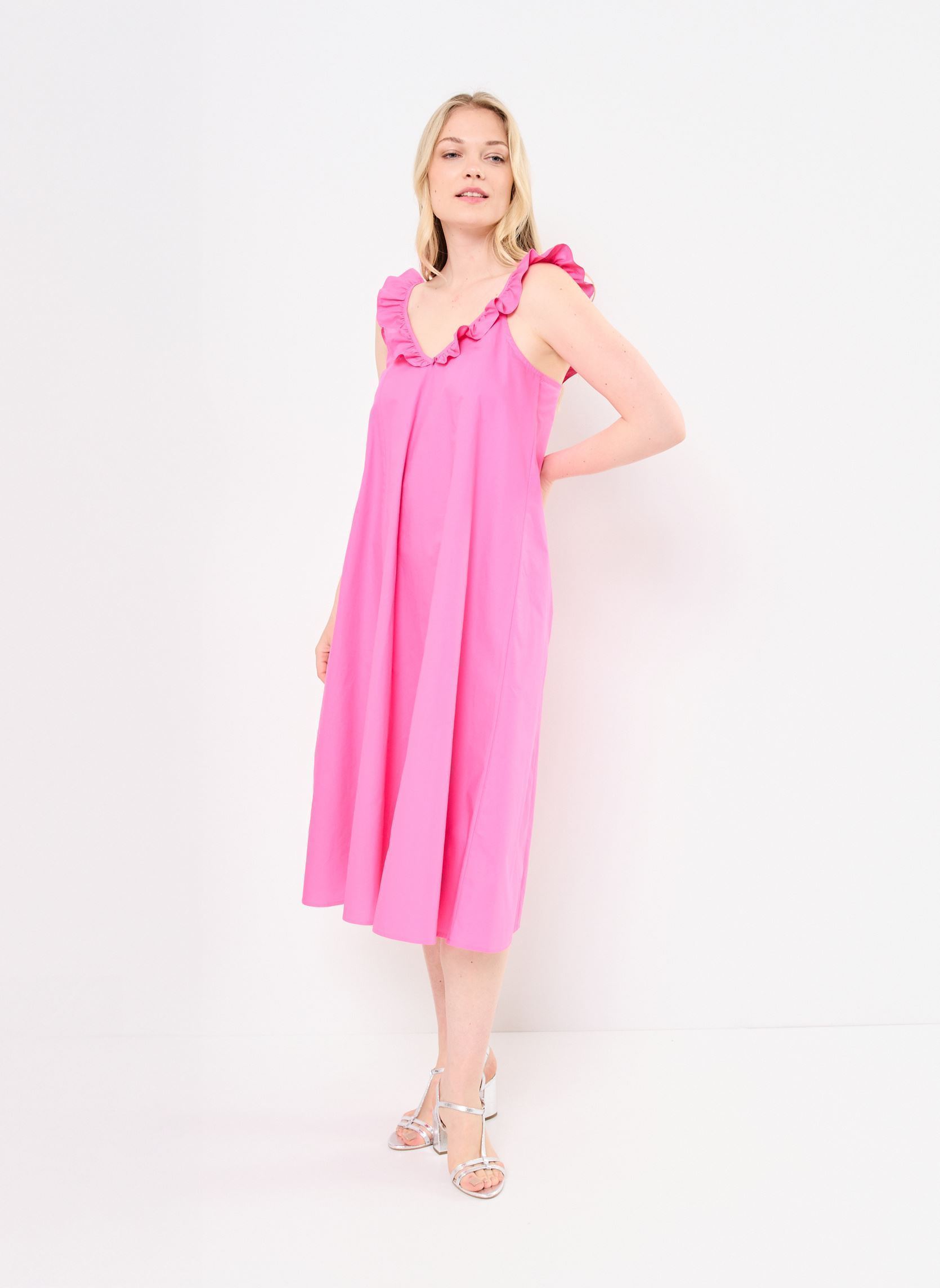 Lange jurken LAL536DP dames roze Lili Sidonio Lange jurken LAL536DP dames roze PINK