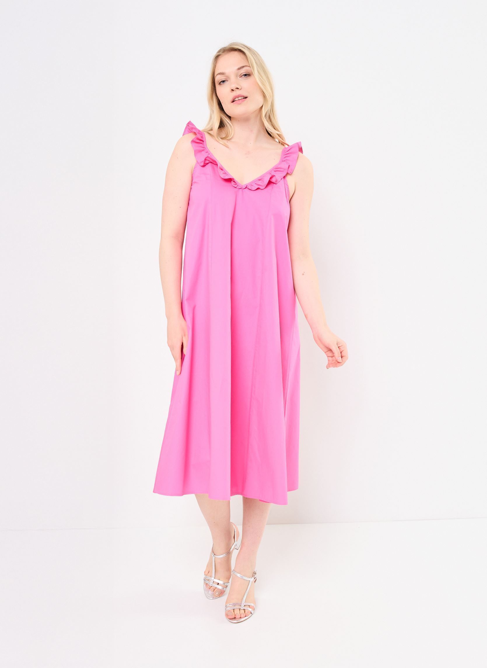 Lange jurken LAL536DP dames roze Lili Sidonio Lange jurken LAL536DP dames roze PINK