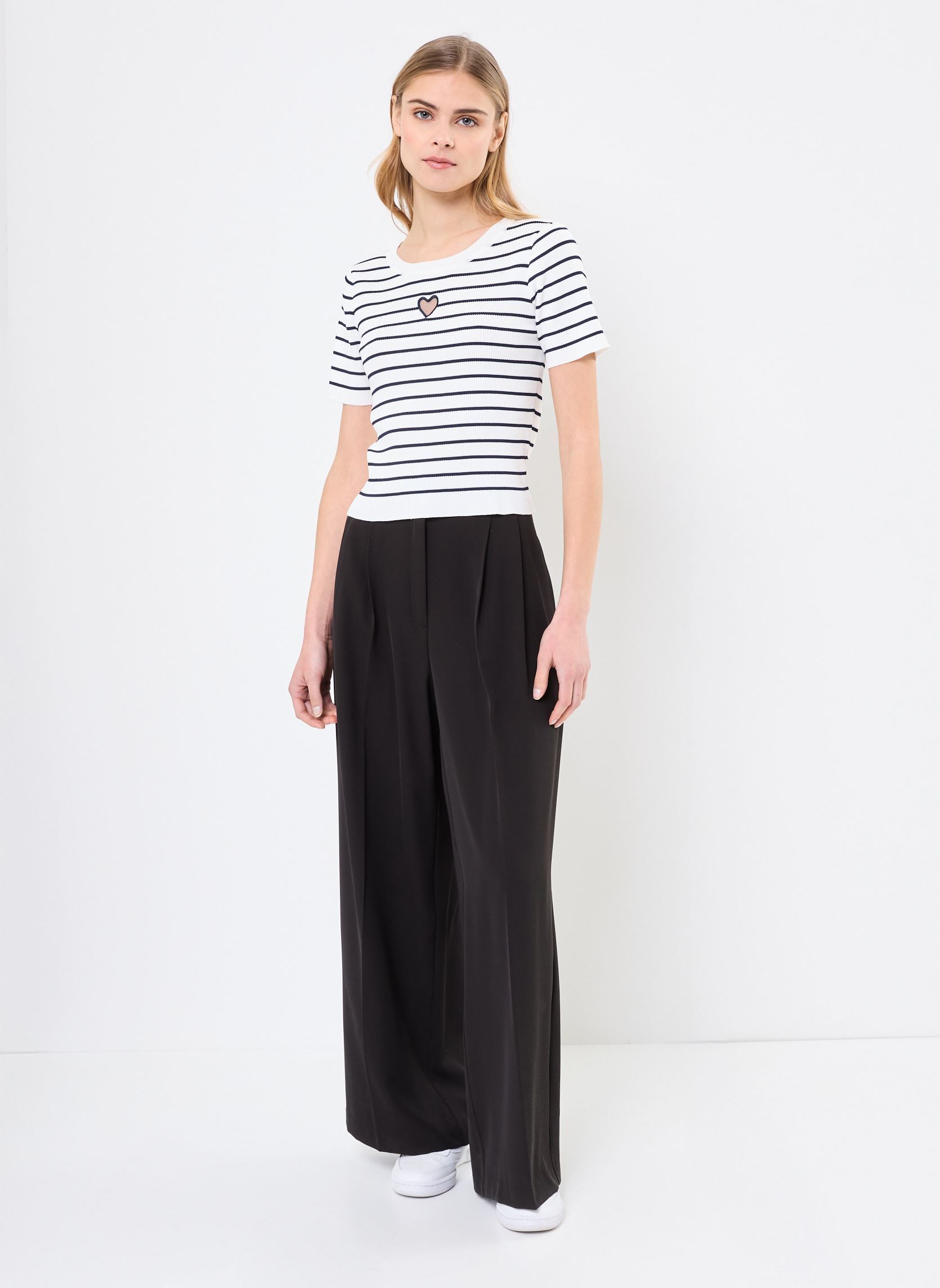 Tee-shirts manches courtes LAL553BDP femme multicolore Lili Sidonio Tee-shirts manches courtes LAL553BDP femme multicolore OFFWHITE/NAVY BLUE