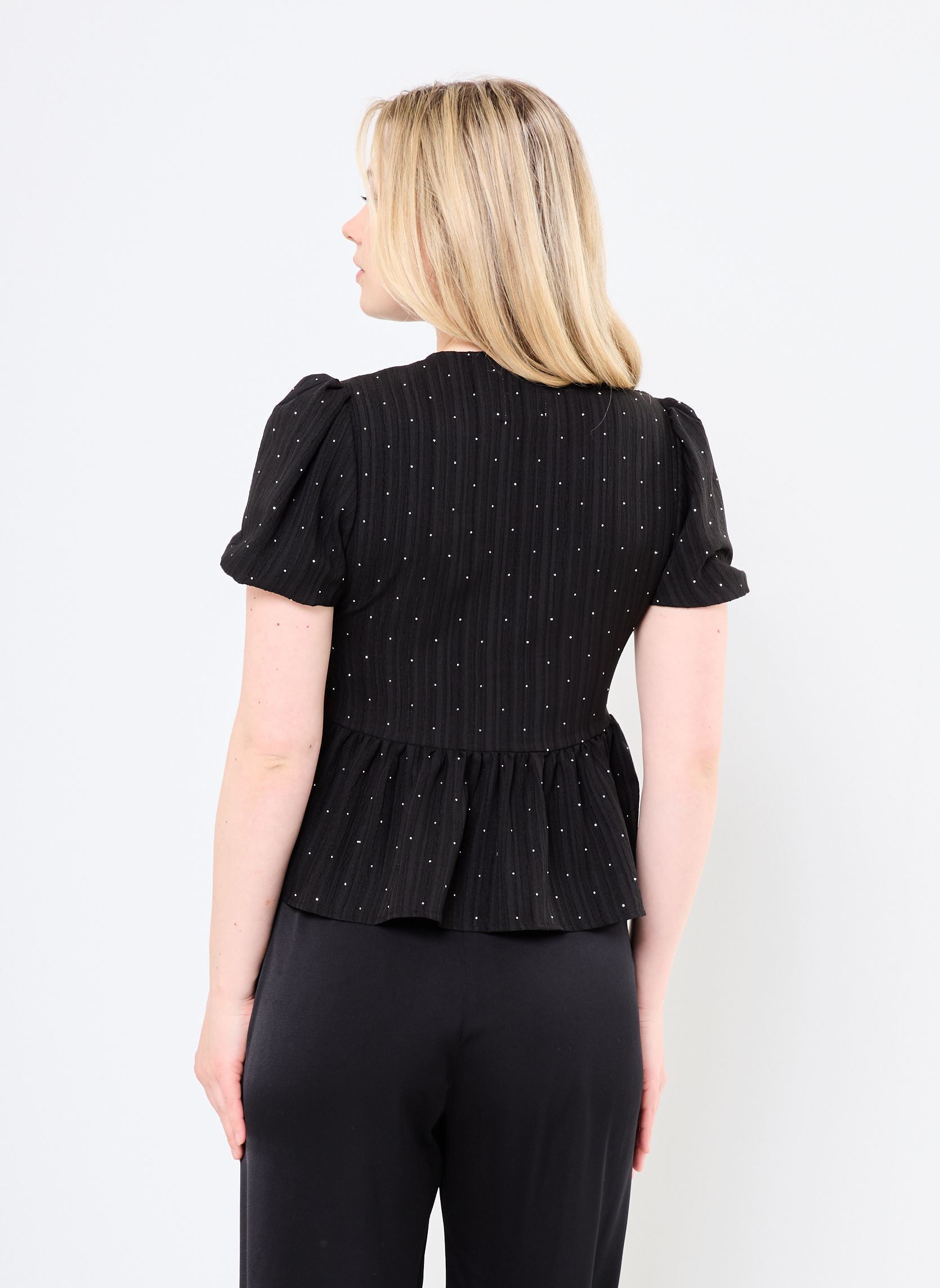 Bluse a maniche corte LAL576DP donna nero Lili Sidonio Bluse a maniche corte LAL576DP donna nero BLACK