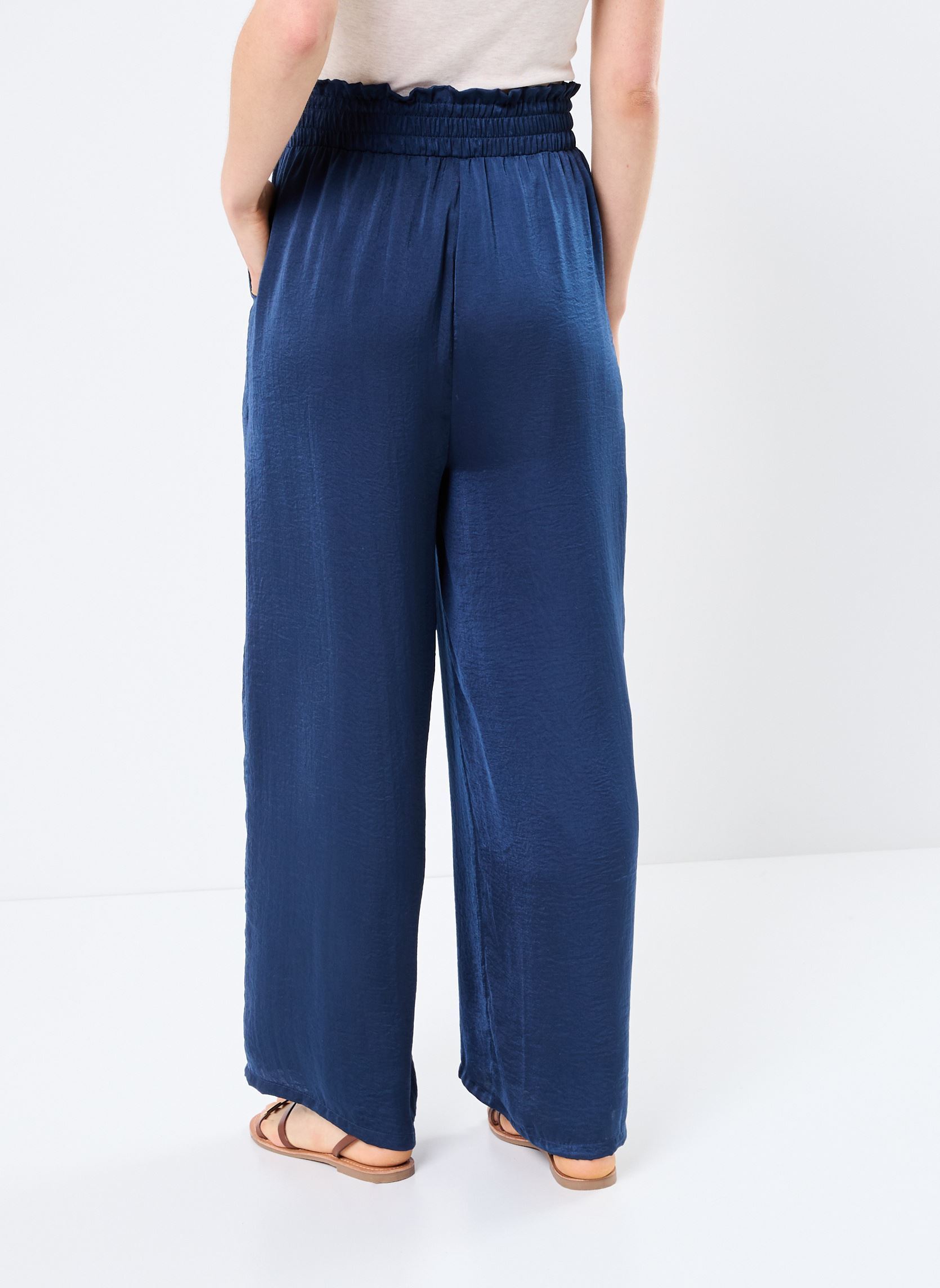 Wijde broeken ML24DP dames blauw Lili Sidonio Wijde broeken ML24DP dames blauw NAVY BLUE