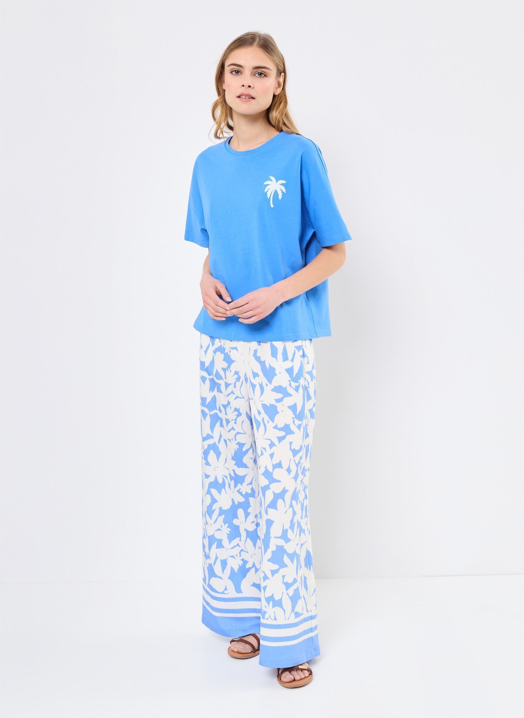 T-shirts met korte mouwen ML58DP dames blauw Lili Sidonio T-shirts met korte mouwen ML58DP dames blauw BLUE