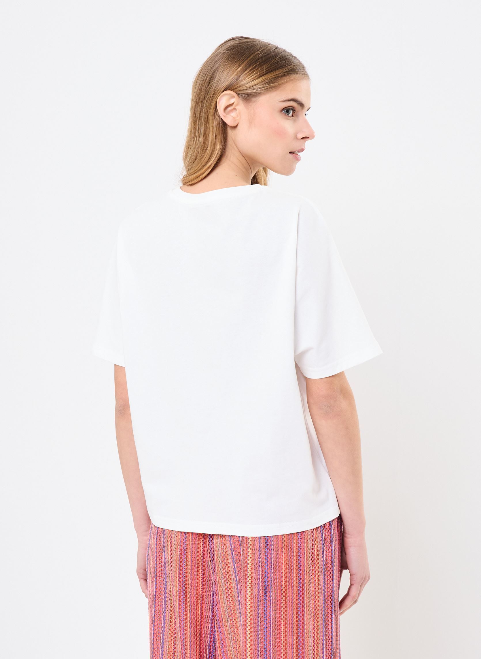Tee-shirts manches courtes ML58DP femme blanc Lili Sidonio Tee-shirts manches courtes ML58DP femme blanc WHITE