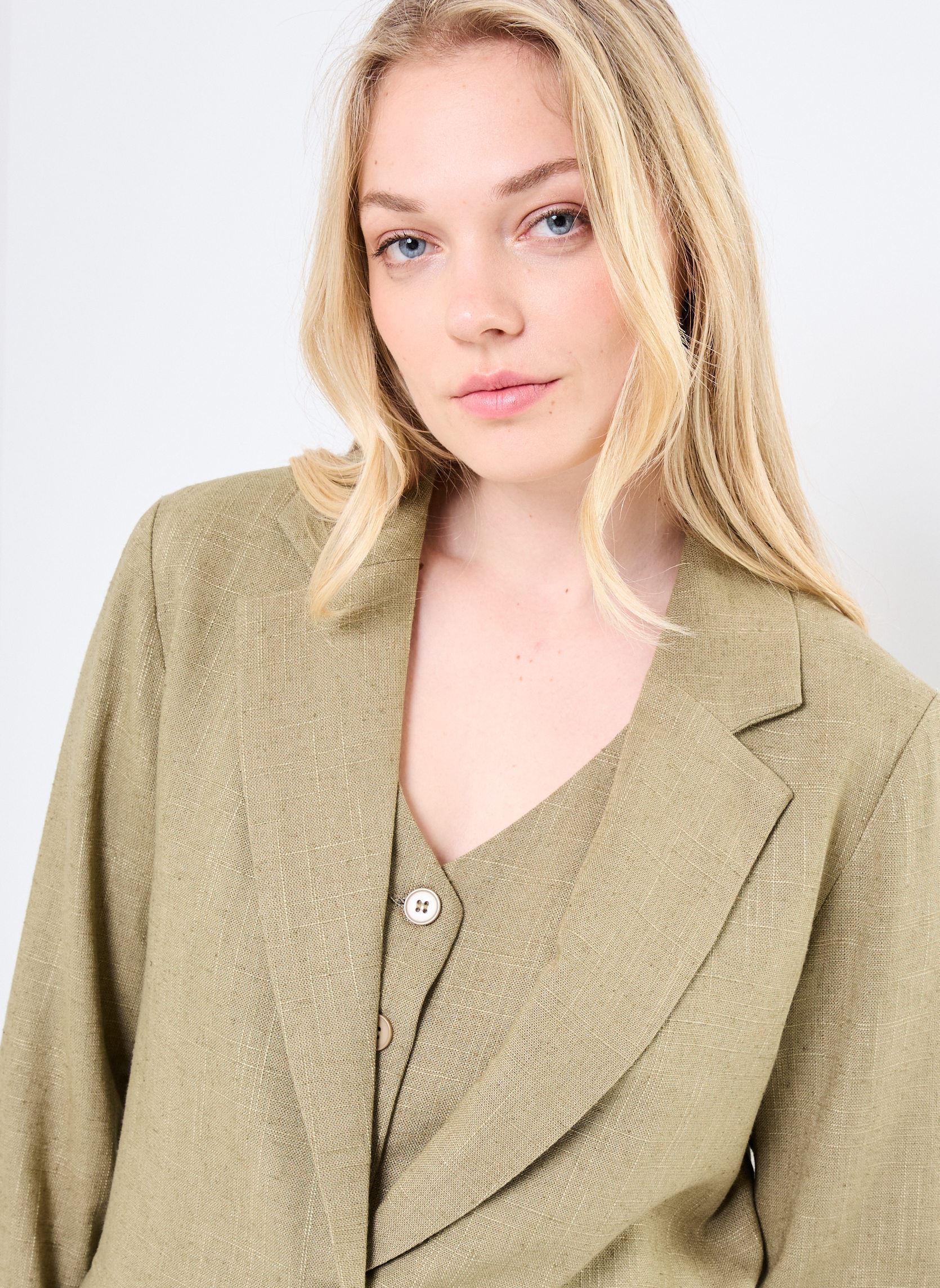 Vestes de blazer PL273ADP femme vert Lili Sidonio Vestes de blazer PL273ADP femme vert KHAKI