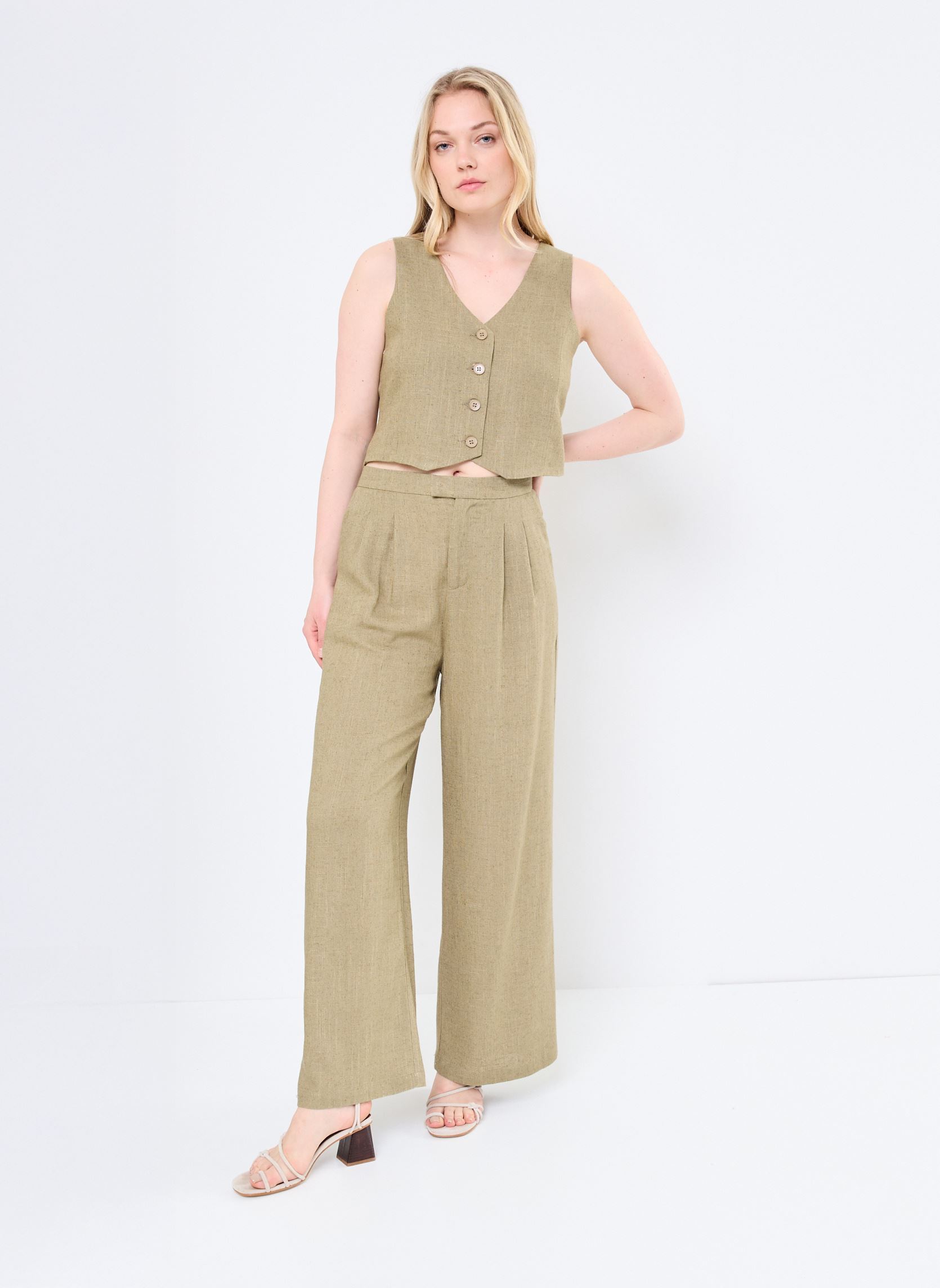 Pantaloni da abito PL274ADP donna verde Lili Sidonio Pantaloni da abito PL274ADP donna verde KHAKI