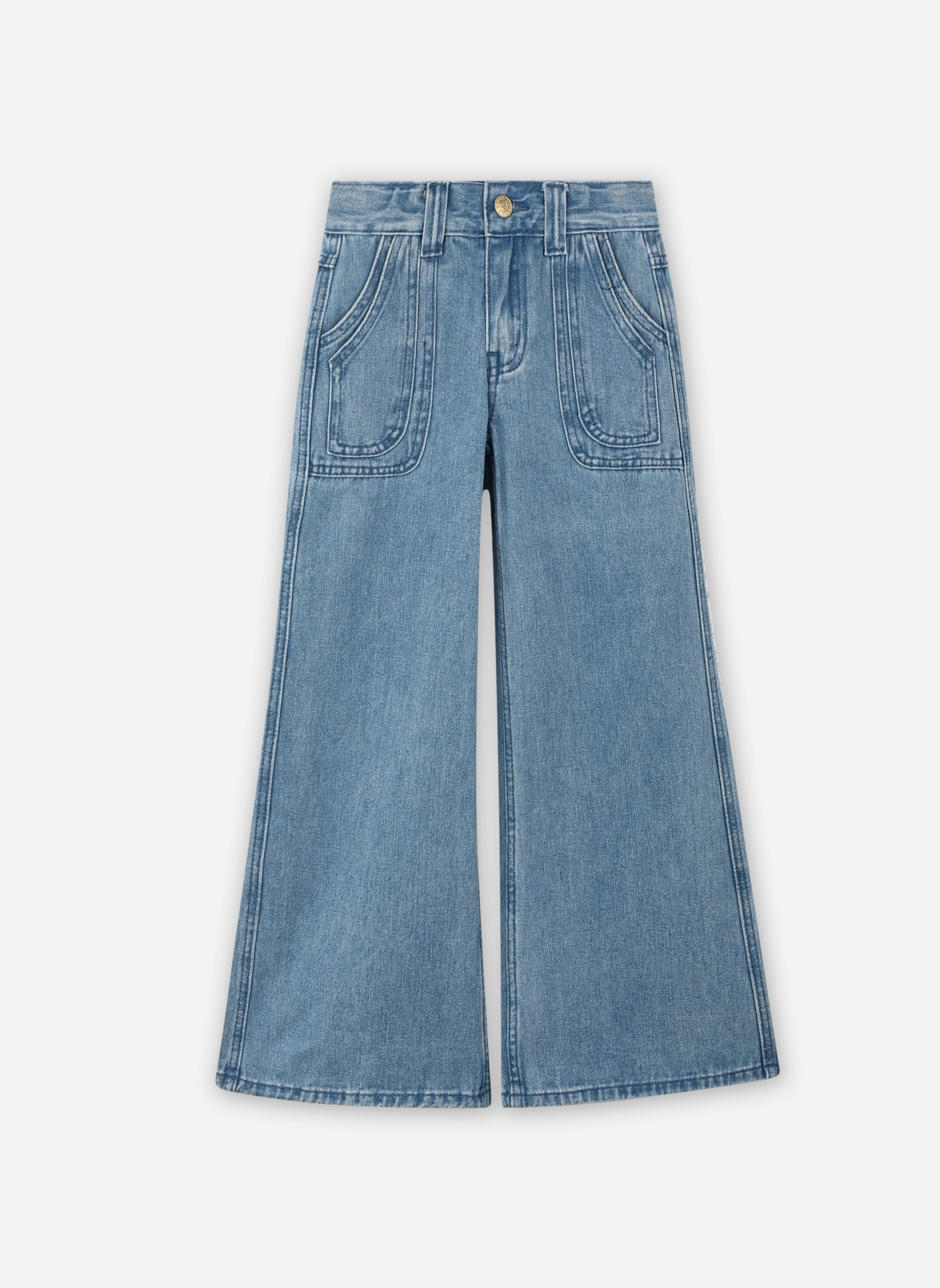 Pantalons MMER137DP fille bleu Molly Bracken Pantalons MMER137DP fille bleu BLEUDENIMCLA