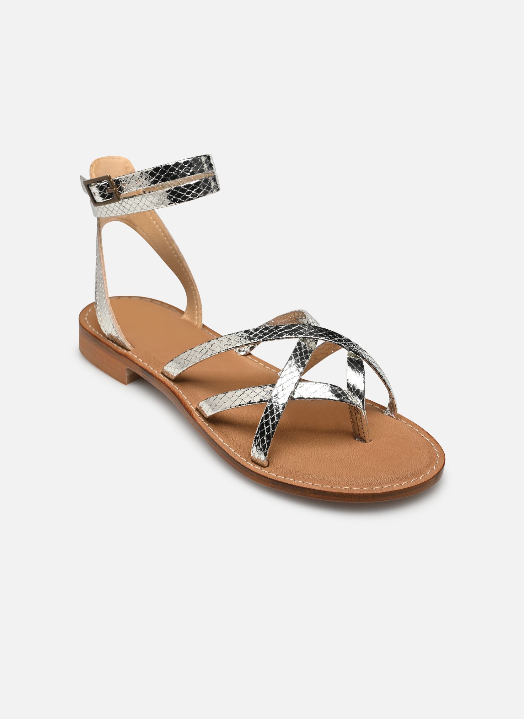 Sandales plates Puma Serpente femme argent Semerdjian Sandales plates Puma Serpente femme argent AVORIO