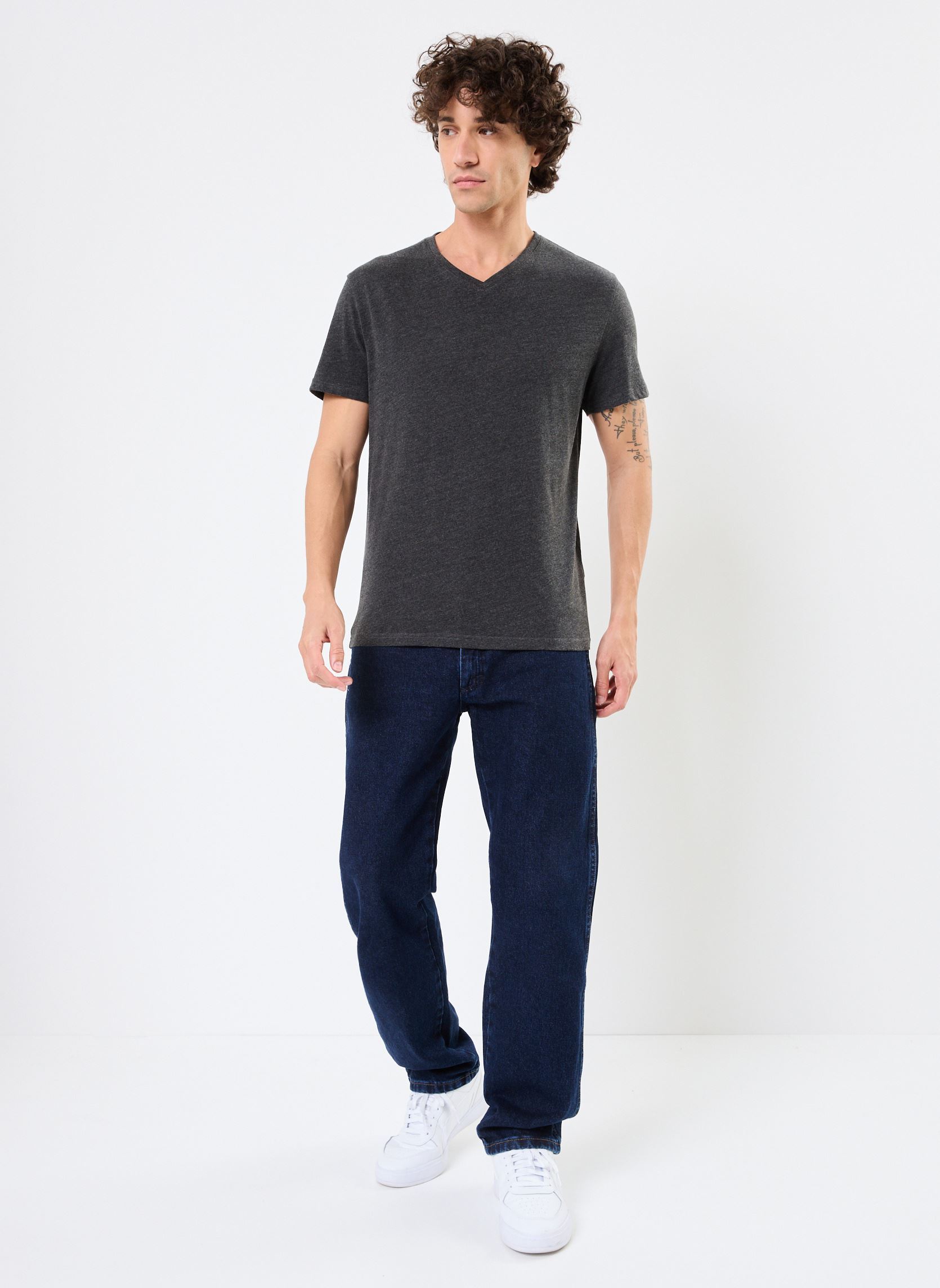 T-shirts TLEANDRO heren grijs MADE BY T-shirts TLEANDRO heren grijs Z**ANTHRACITE CHINE