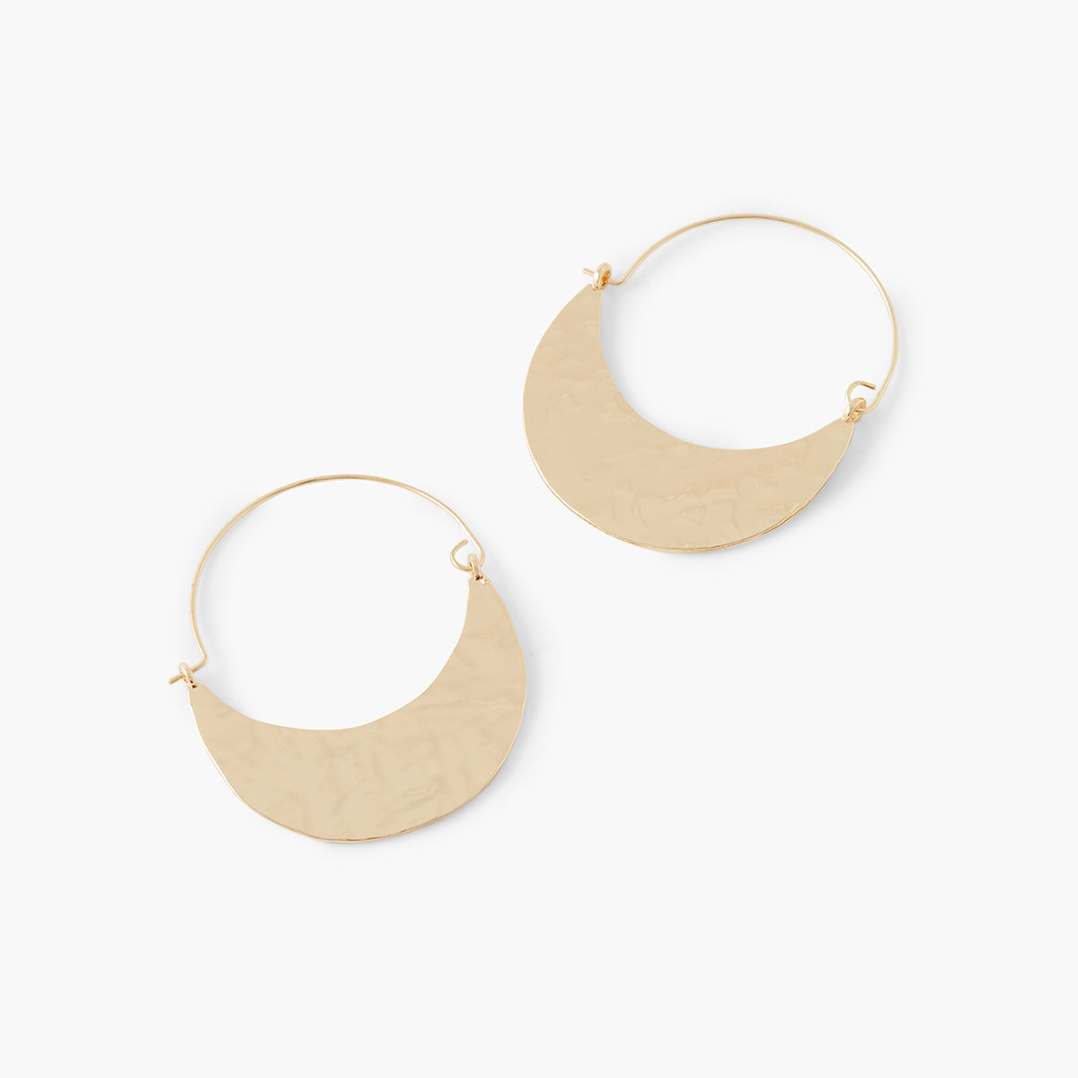 Mini Demi Créoles, Plaqué Or Jaune - Emanessence