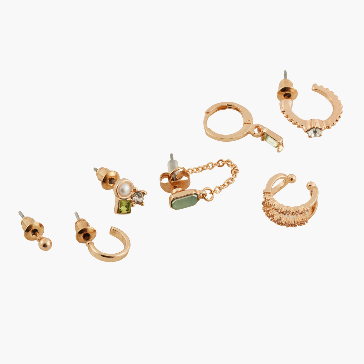Boucles D'Oreilles Femme Comète Désert - Laiton Doré Beige - Bijoux Art Moderne