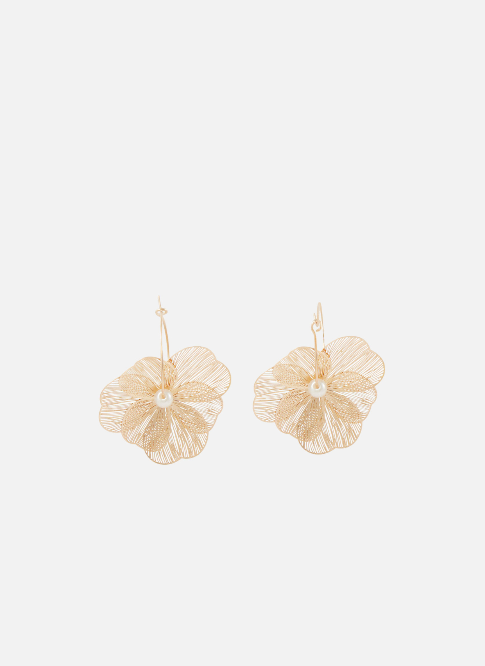 Boucles D’oreilles Argent 925 – Fleur En Filigrane, Dormeuses, Neuves Avec étiquettes (marque Filgold)
