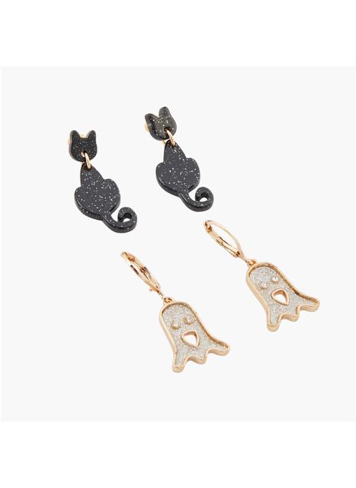 Boucles D'oreilles Halloween Couteau Sang + Collier Gouttes - Accessoire Déguisement Sorcière Vampire - 11