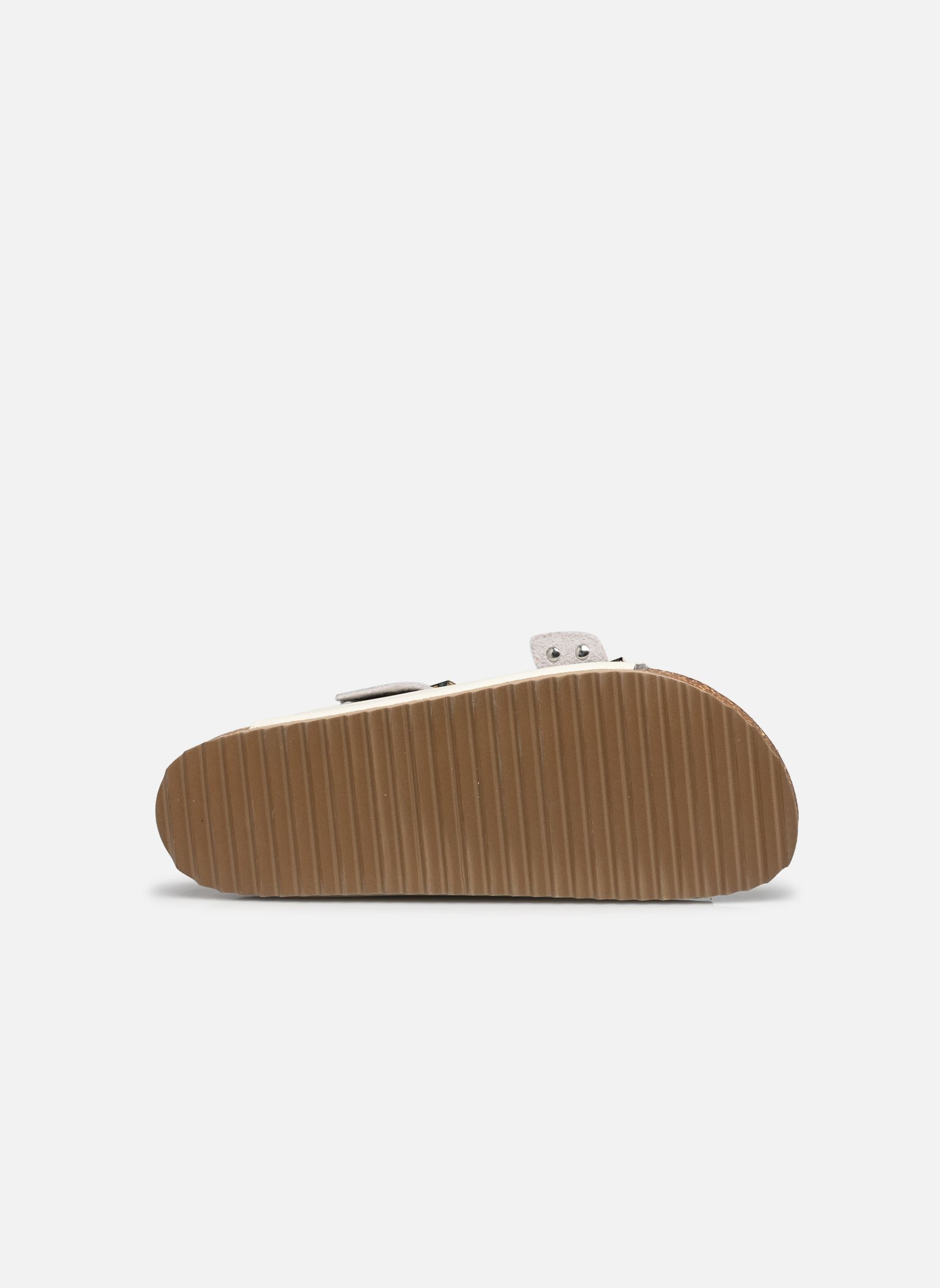 Flache Sandalen Two buckle sandal nubuck stras damen weiß Colors of California Flache Sandalen Two buckle sandal nubuck stras damen weiß WHI
