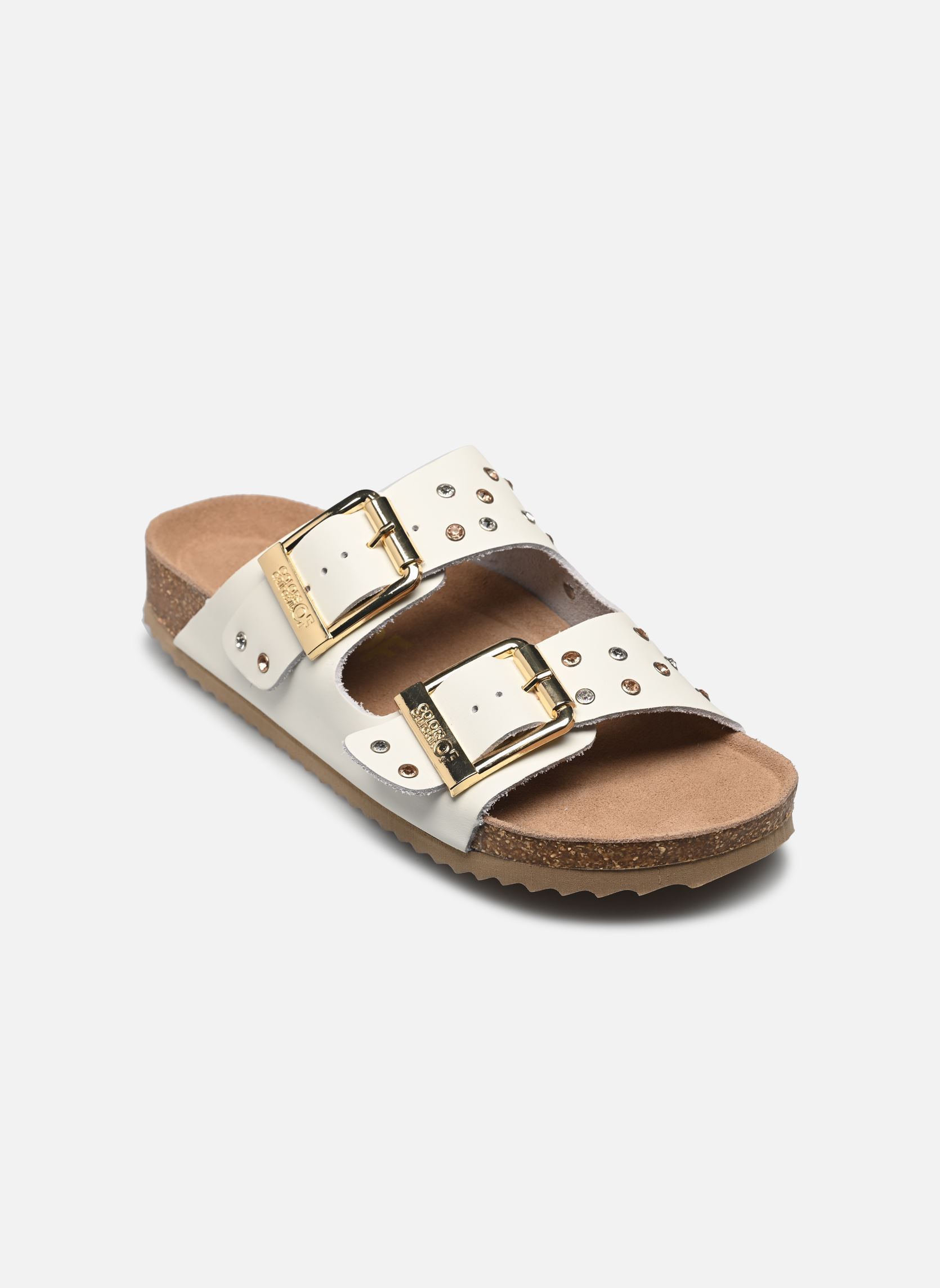 Two buckle sandal nubuck stras by Colors of California