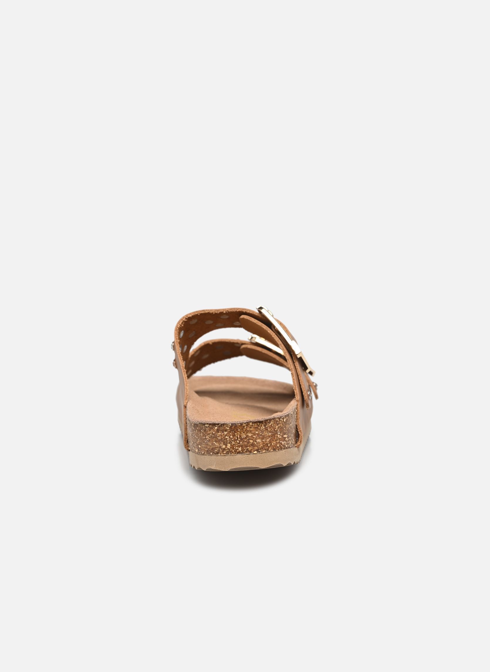 Sandales plates Two buckle sandal nubuck stras femme beige Colors of California Sandales plates Two buckle sandal nubuck stras femme beige NAT