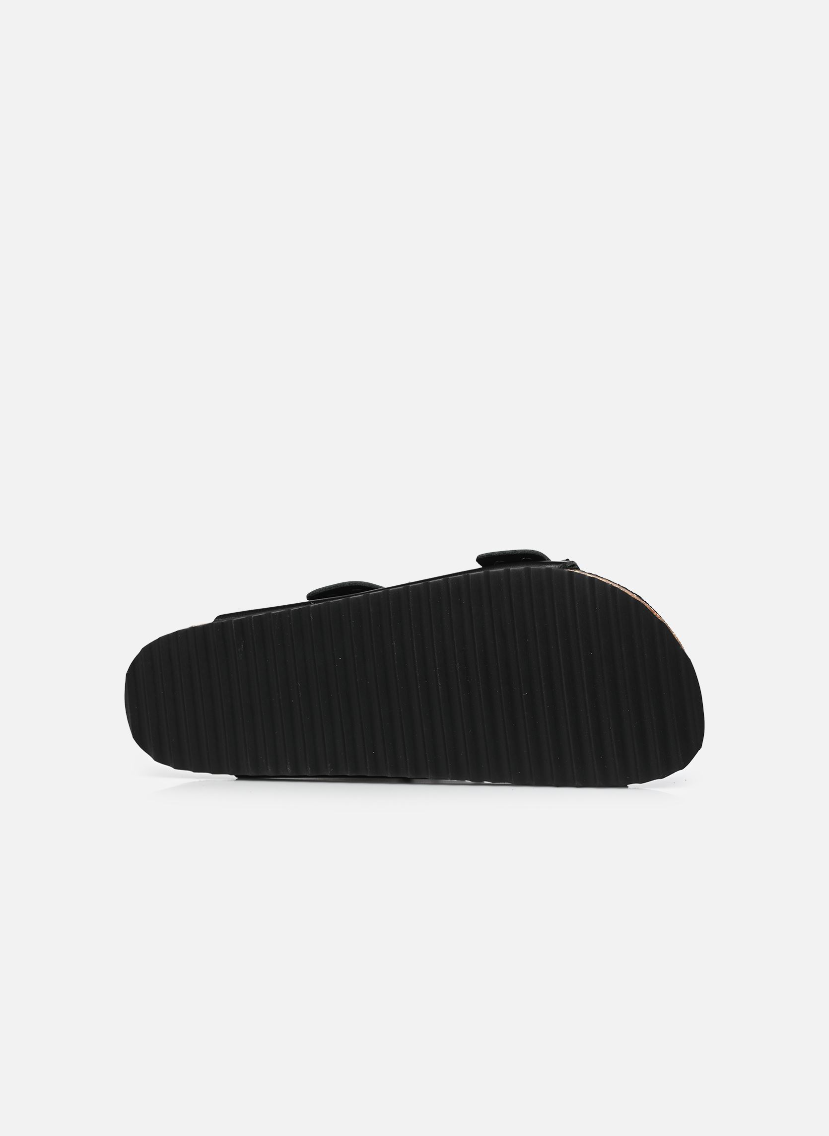 Flache Sandalen Two buckle sandal nubuck stras damen schwarz Colors of California Flache Sandalen Two buckle sandal nubuck stras damen schwarz BLACK