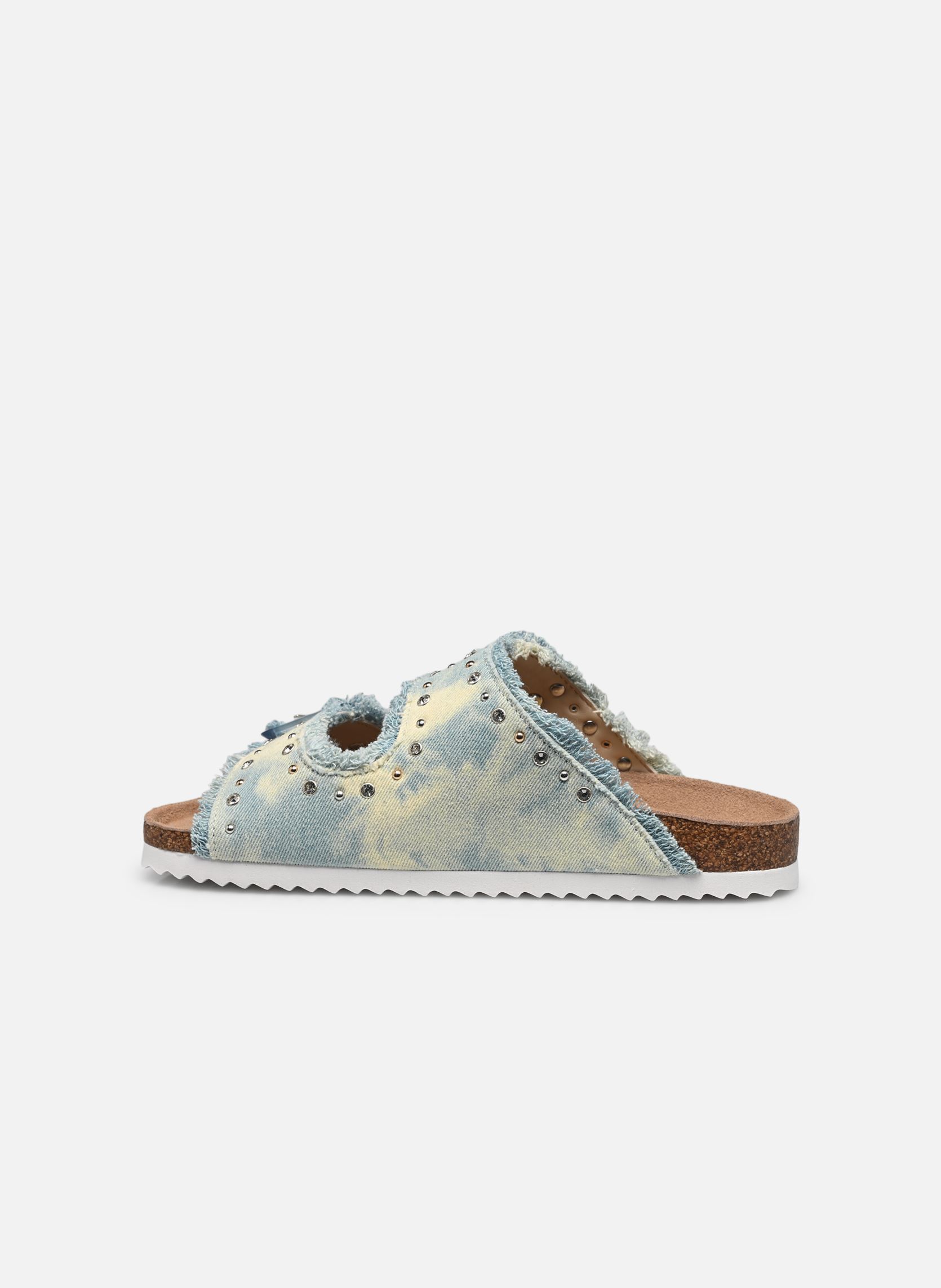 Sandali piatti Two buckle denim sandal donna blu Colors of California Sandali piatti Two buckle denim sandal donna blu WHI