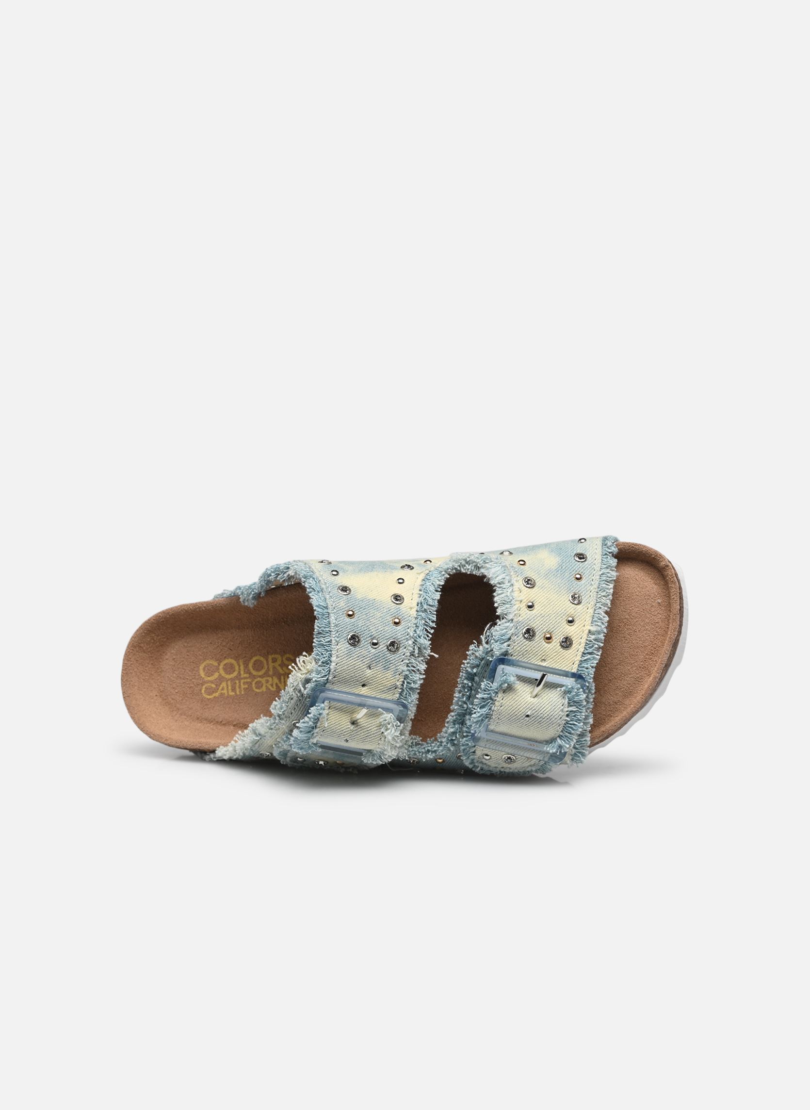 Sandali piatti Two buckle denim sandal donna blu Colors of California Sandali piatti Two buckle denim sandal donna blu WHI