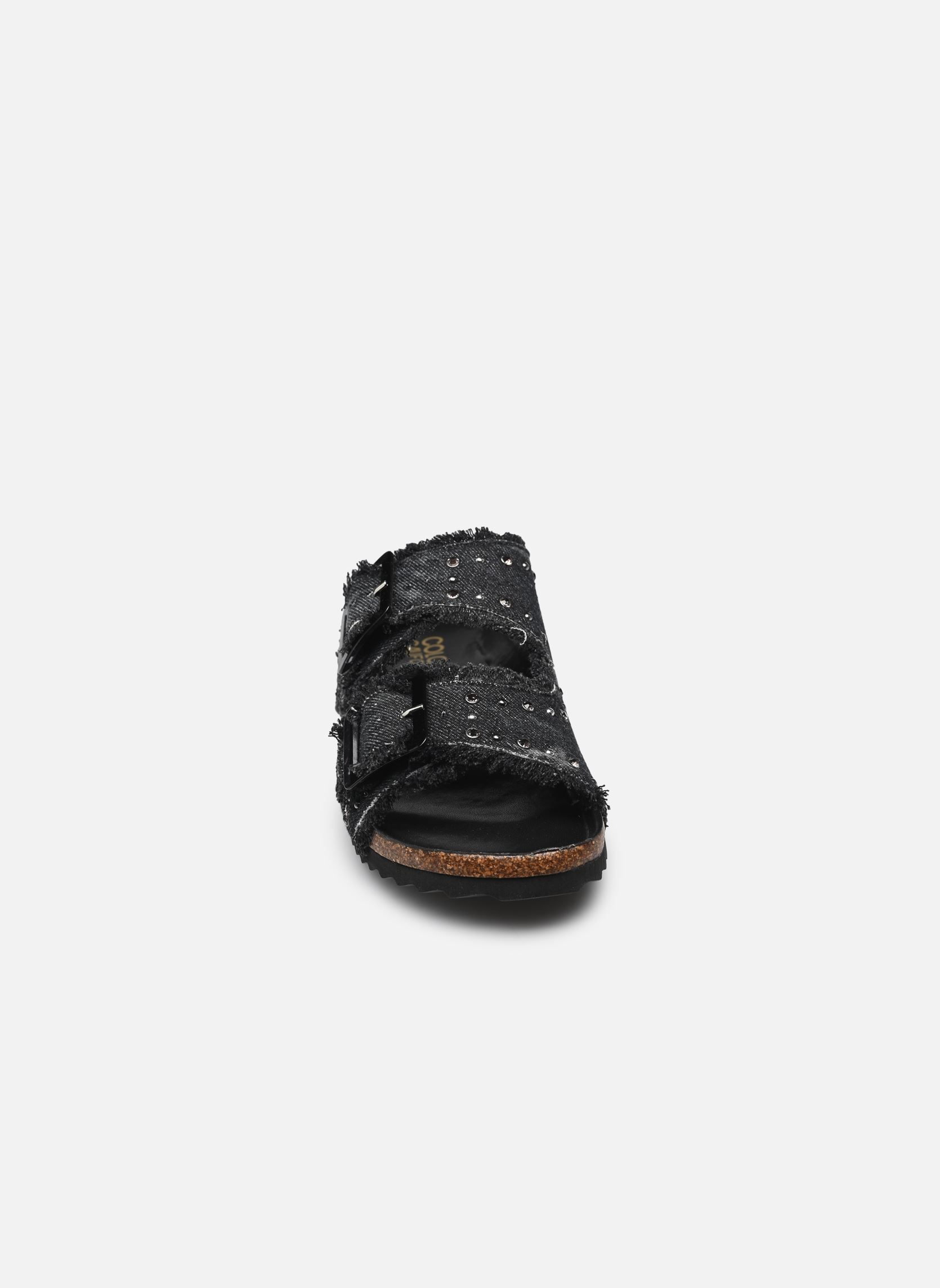 Sandali piatti Two buckle denim sandal donna nero Colors of California Sandali piatti Two buckle denim sandal donna nero BLA