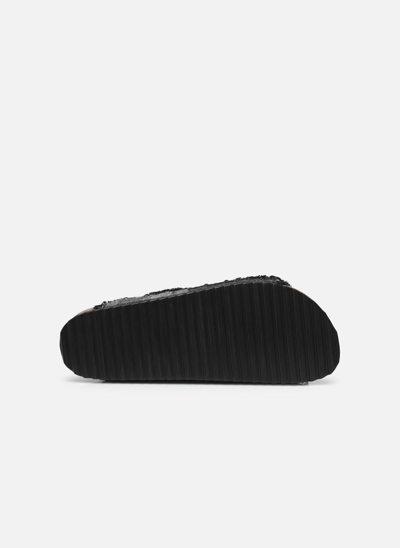 Sandali piatti Two buckle denim sandal donna nero Colors of California Sandali piatti Two buckle denim sandal donna nero BLA