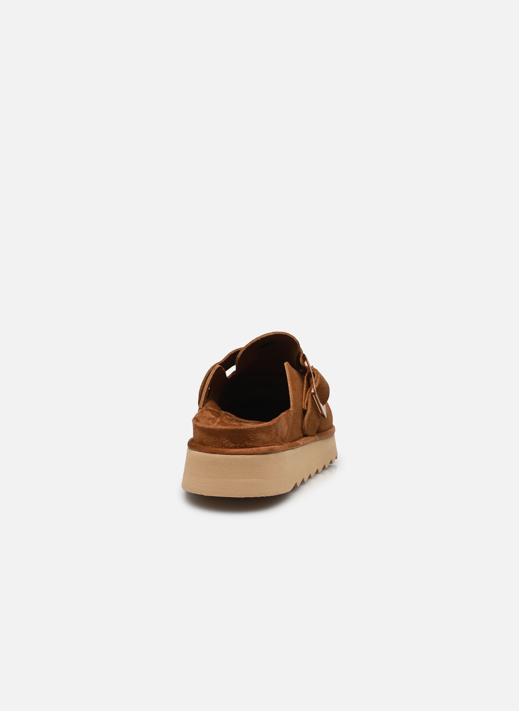 Mules et sabots Platform sabot in leather femme marron Colors of California Mules et sabots Platform sabot in leather femme marron TAN