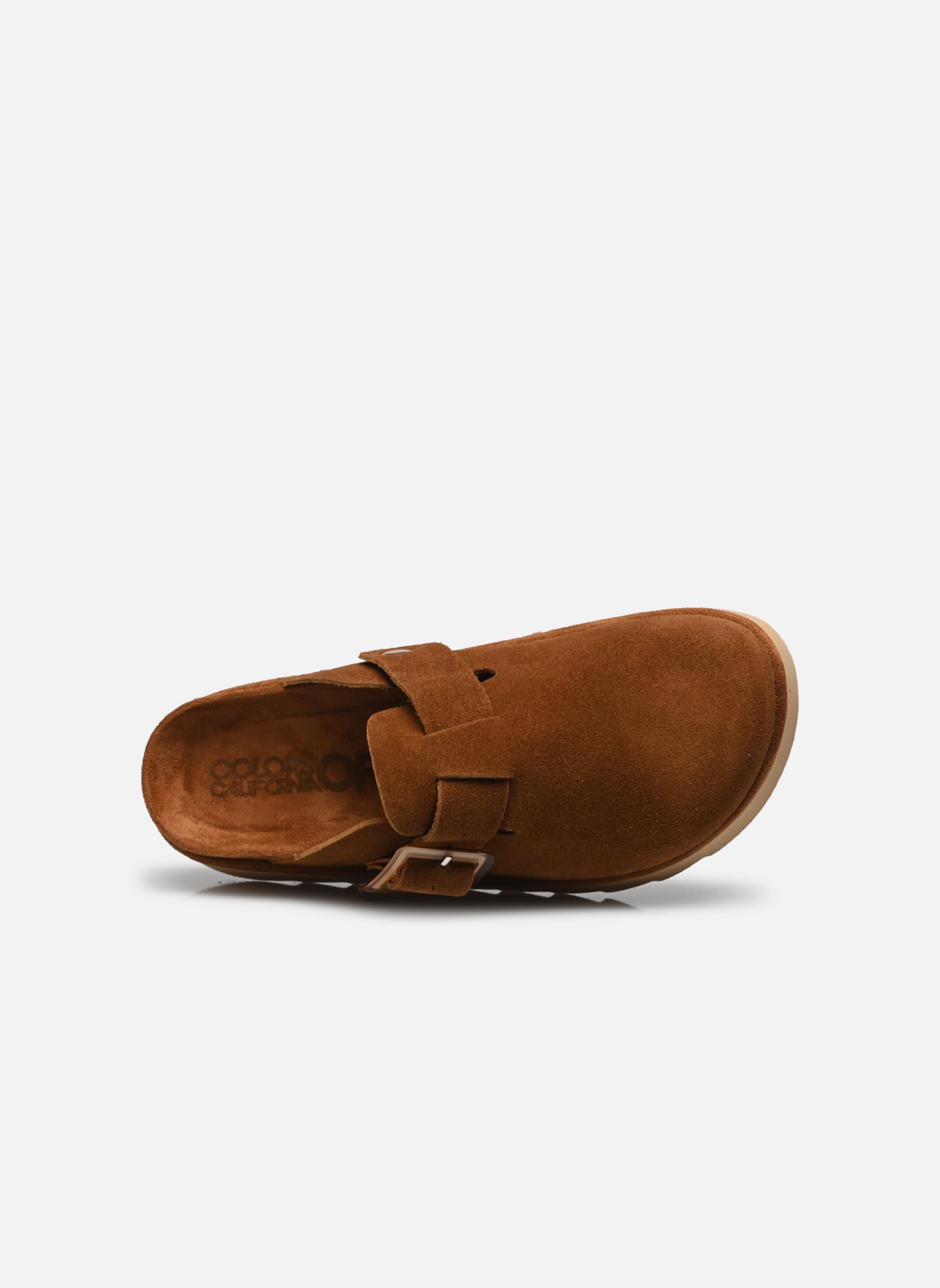 Mules et sabots Platform sabot in leather femme marron Colors of California Mules et sabots Platform sabot in leather femme marron TAN