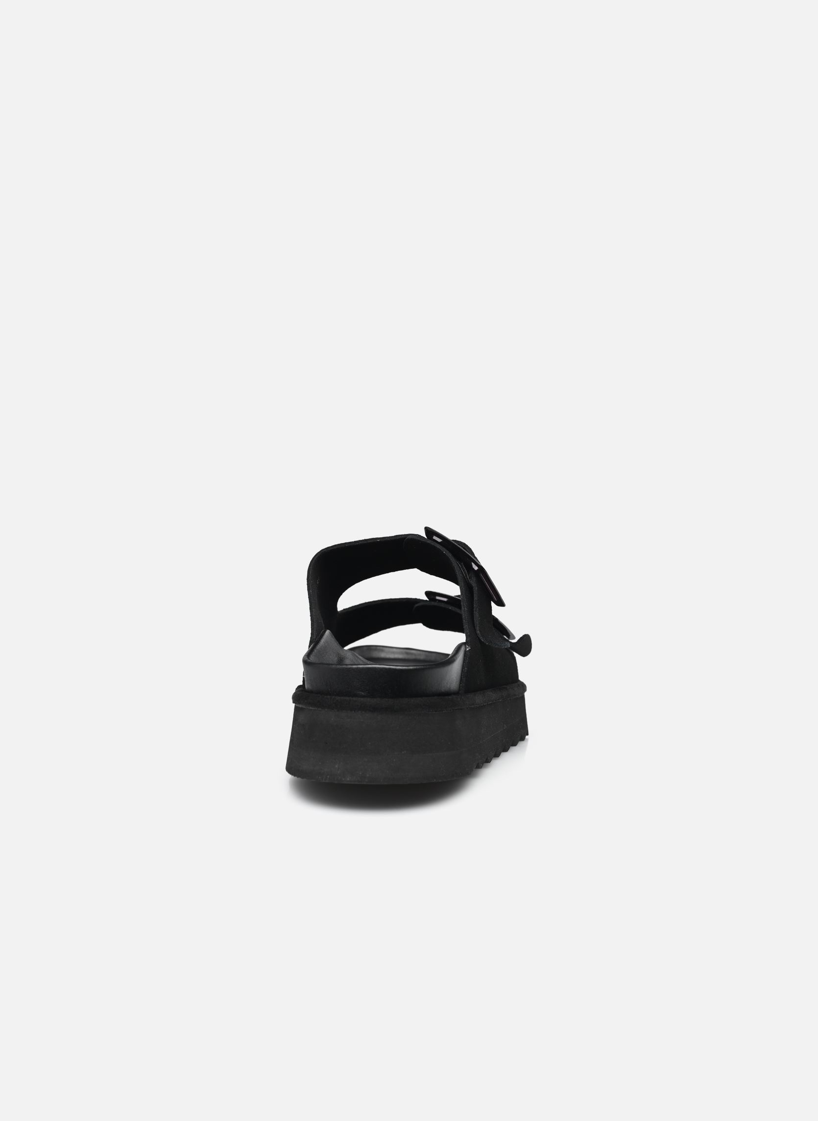 Pantoletten und Clogs Platform sabot in leather damen schwarz Colors of California Pantoletten und Clogs Platform sabot in leather damen schwarz BLA