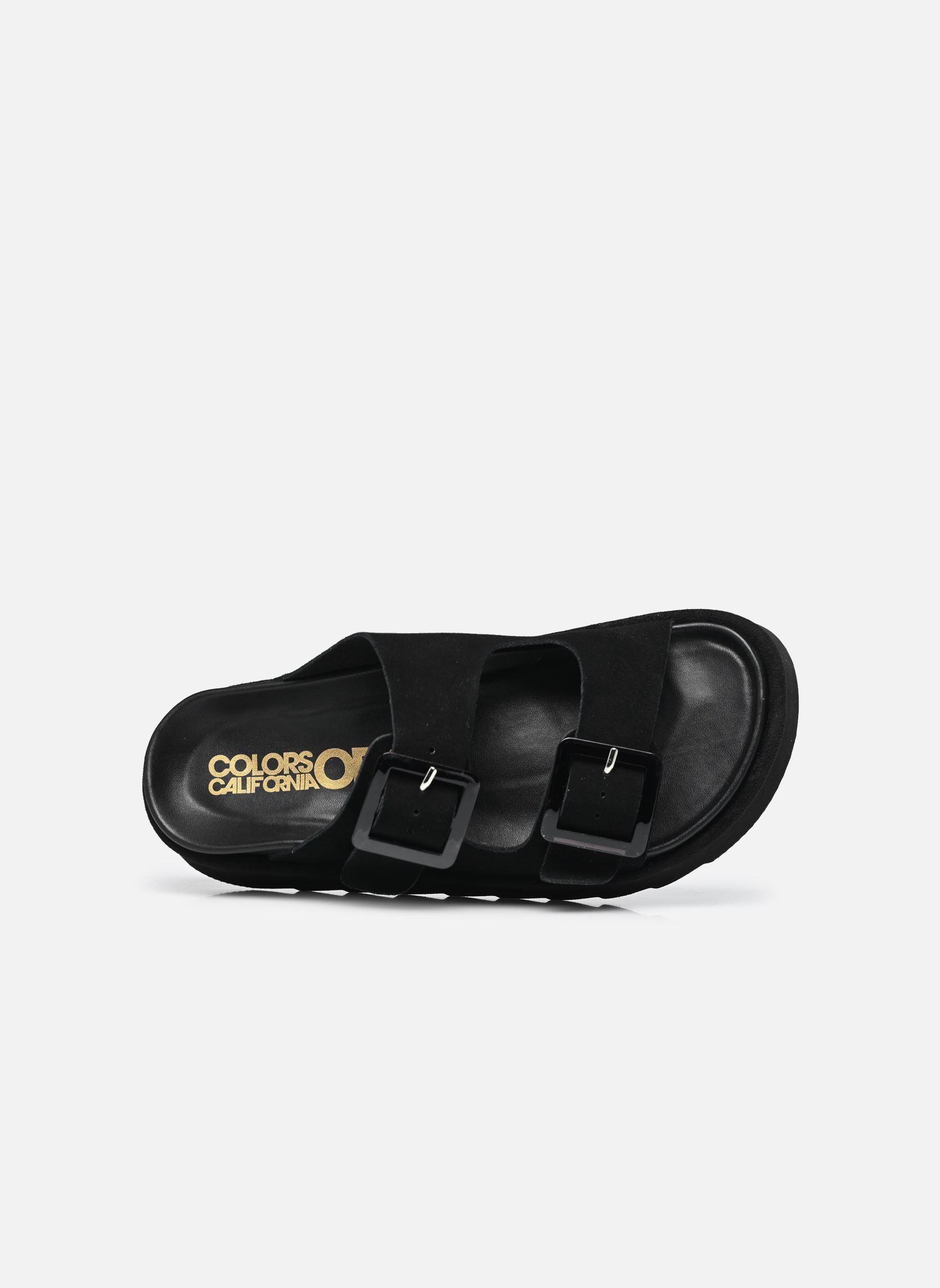 Pantoletten und Clogs Platform sabot in leather damen schwarz Colors of California Pantoletten und Clogs Platform sabot in leather damen schwarz BLA