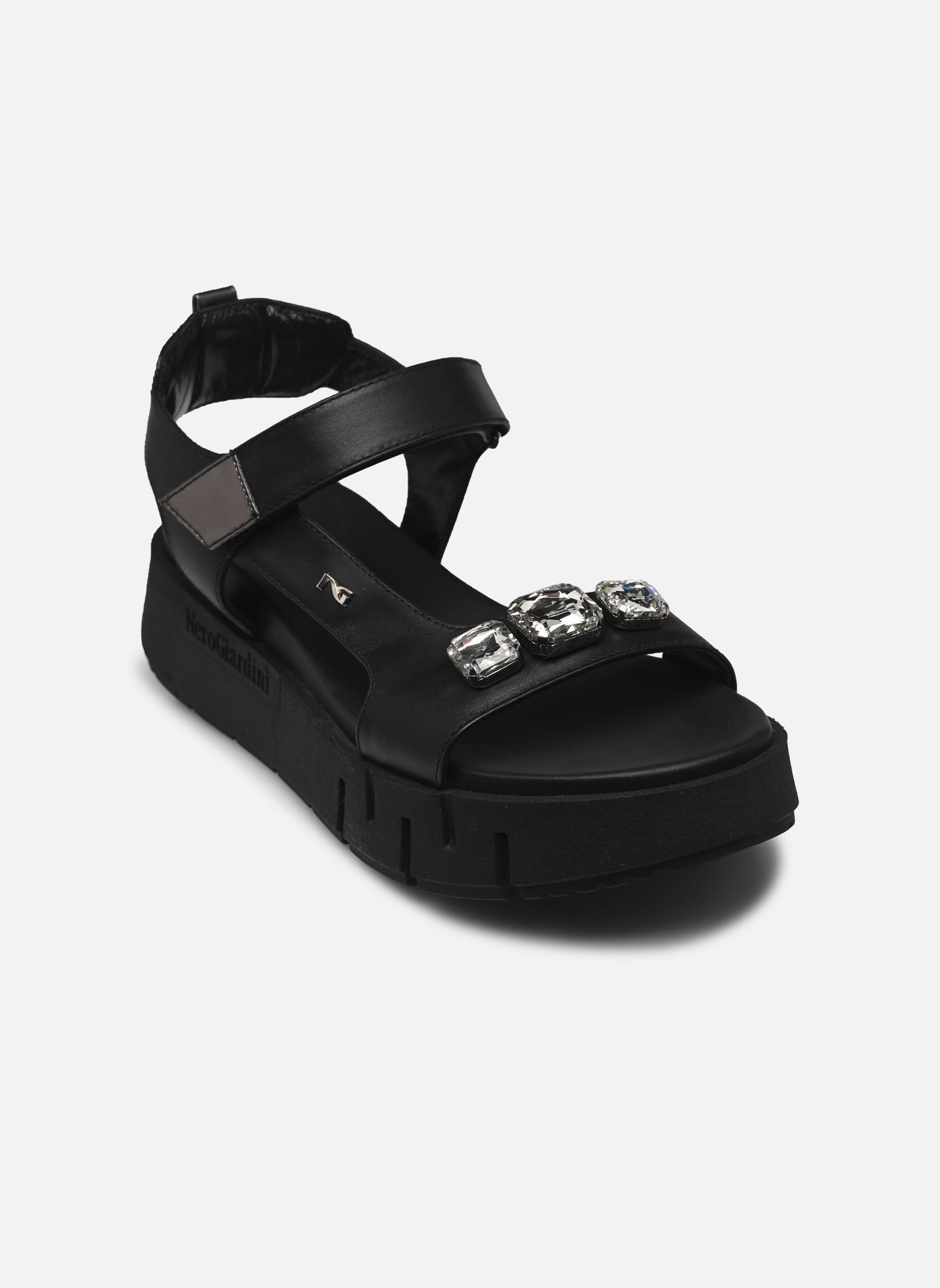 Sandali con zeppa e plateau E410707D donna nero NeroGiardini Sandali con zeppa e plateau E410707D donna nero 100