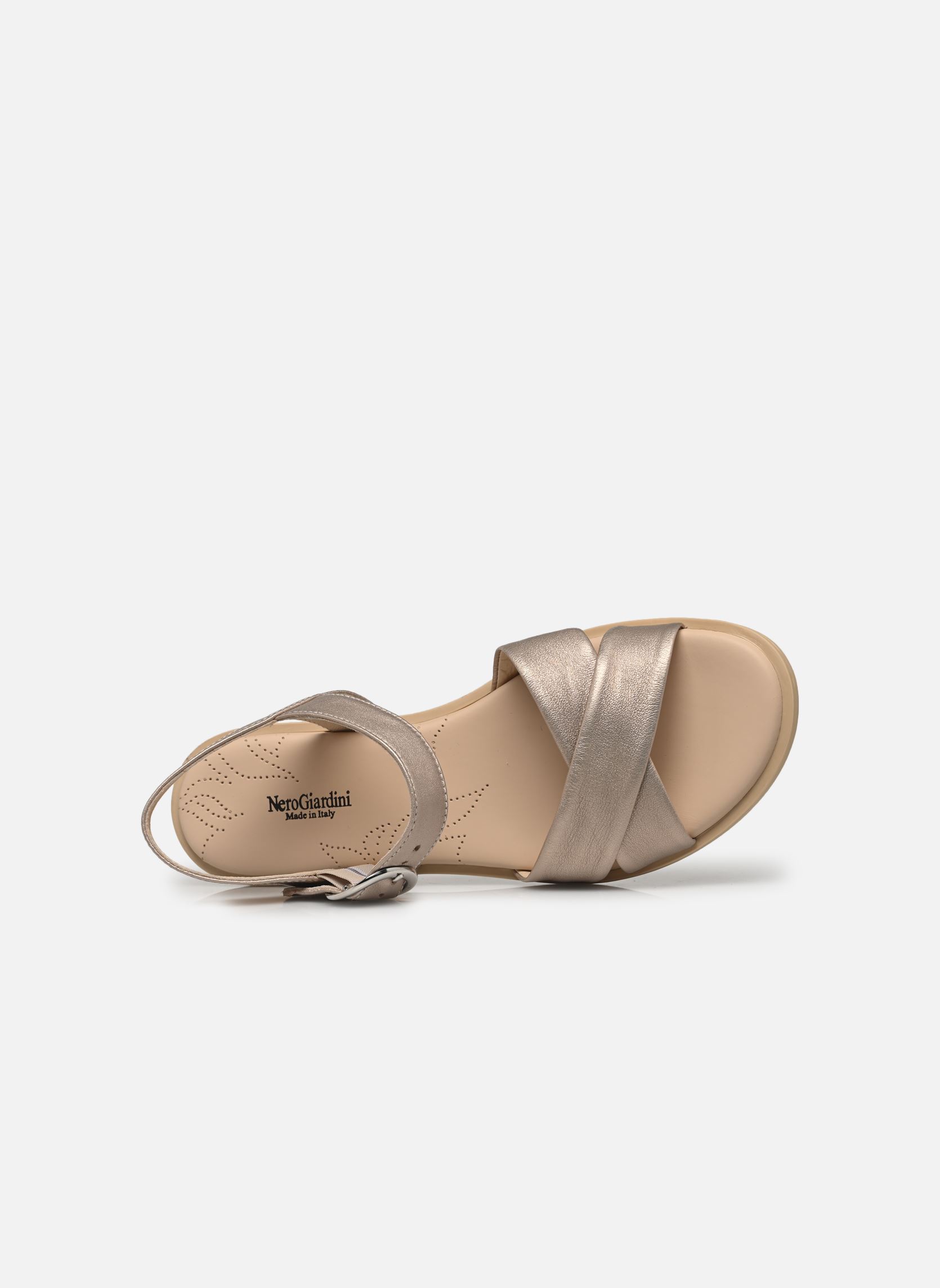 Sandali piatti E513401D donna oro e bronzo NeroGiardini Sandali piatti E513401D donna oro e bronzo 675