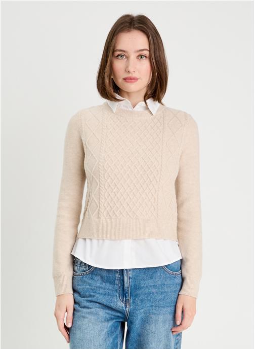 Cache Cache Pulls NOSLEEVTORSA femme beige
