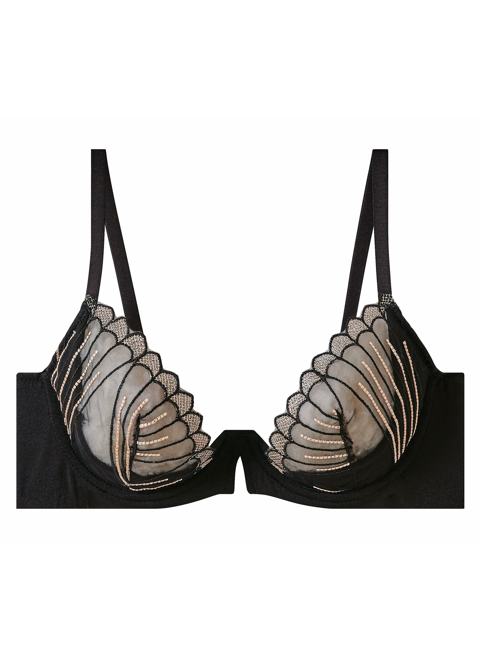 Brassières Soutien-gorge à armatures noir Indécise femme noir Pomm'Poire Brassières Soutien-gorge à armatures noir Indécise femme noir Noir