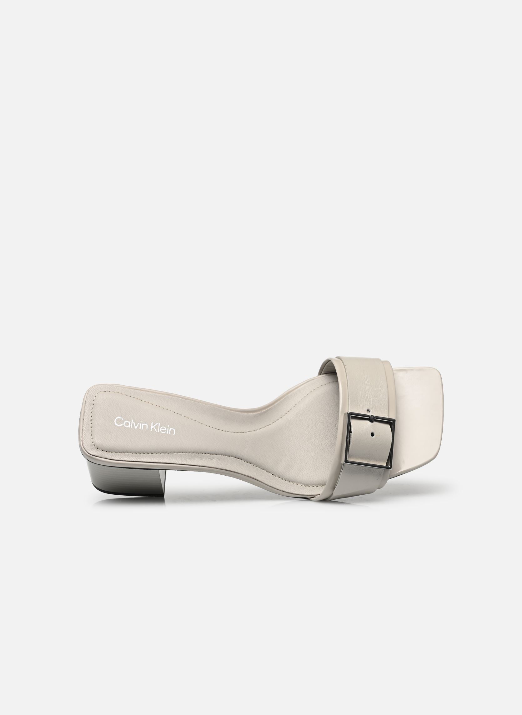 Sandales HEEL MULE 50 W/BUCKL femme gris Calvin Klein Sandales HEEL MULE 50 W/BUCKL femme gris MOON STRUCK
