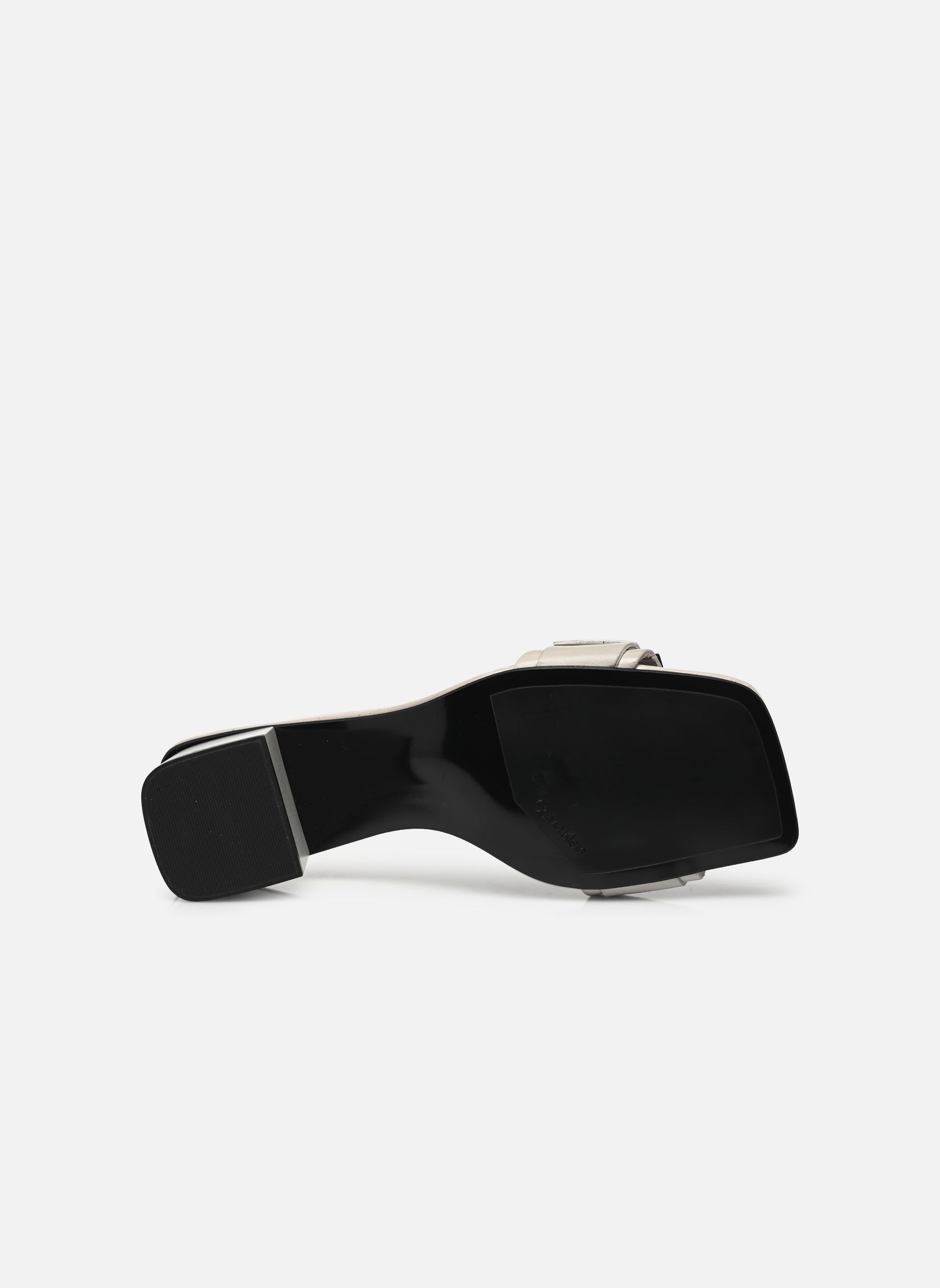 Sandales HEEL MULE 50 W/BUCKL femme gris Calvin Klein Sandales HEEL MULE 50 W/BUCKL femme gris MOON STRUCK