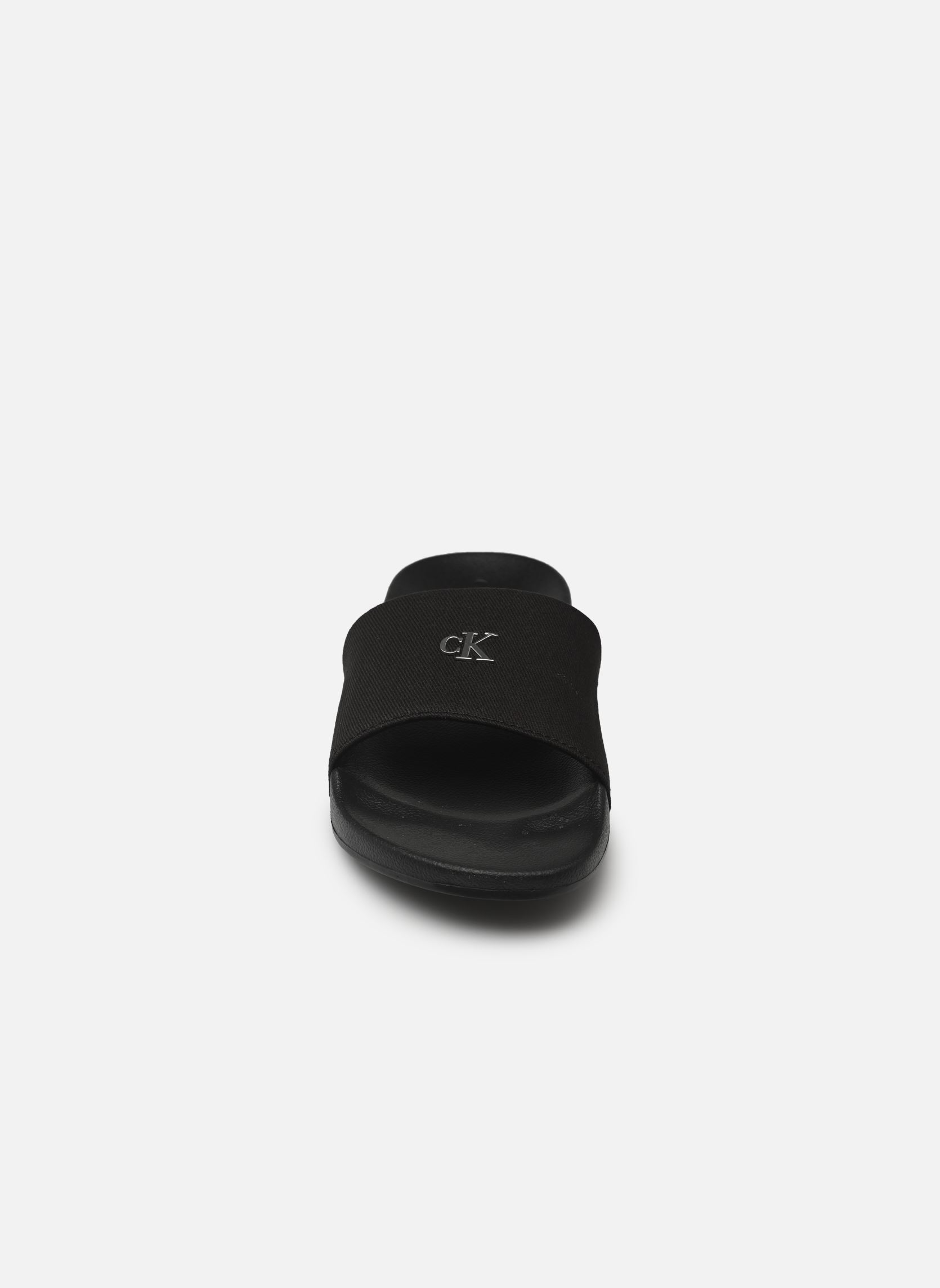 Flache Sandalen SLIDE MONOGRAM HARDW damen schwarz Calvin Klein Flache Sandalen SLIDE MONOGRAM HARDW damen schwarz TRIPLE BLACK