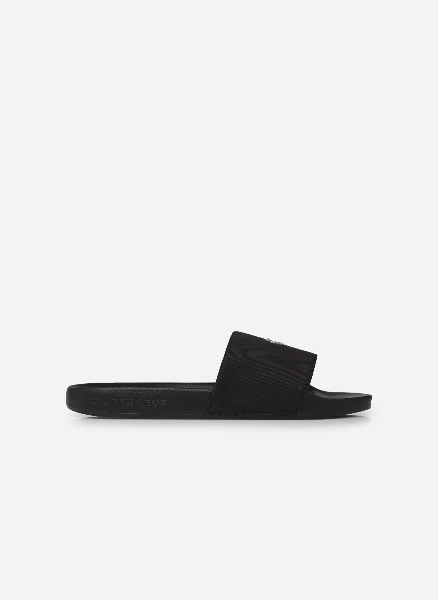 Flache Sandalen SLIDE MONOGRAM HARDW damen schwarz Calvin Klein Flache Sandalen SLIDE MONOGRAM HARDW damen schwarz TRIPLE BLACK
