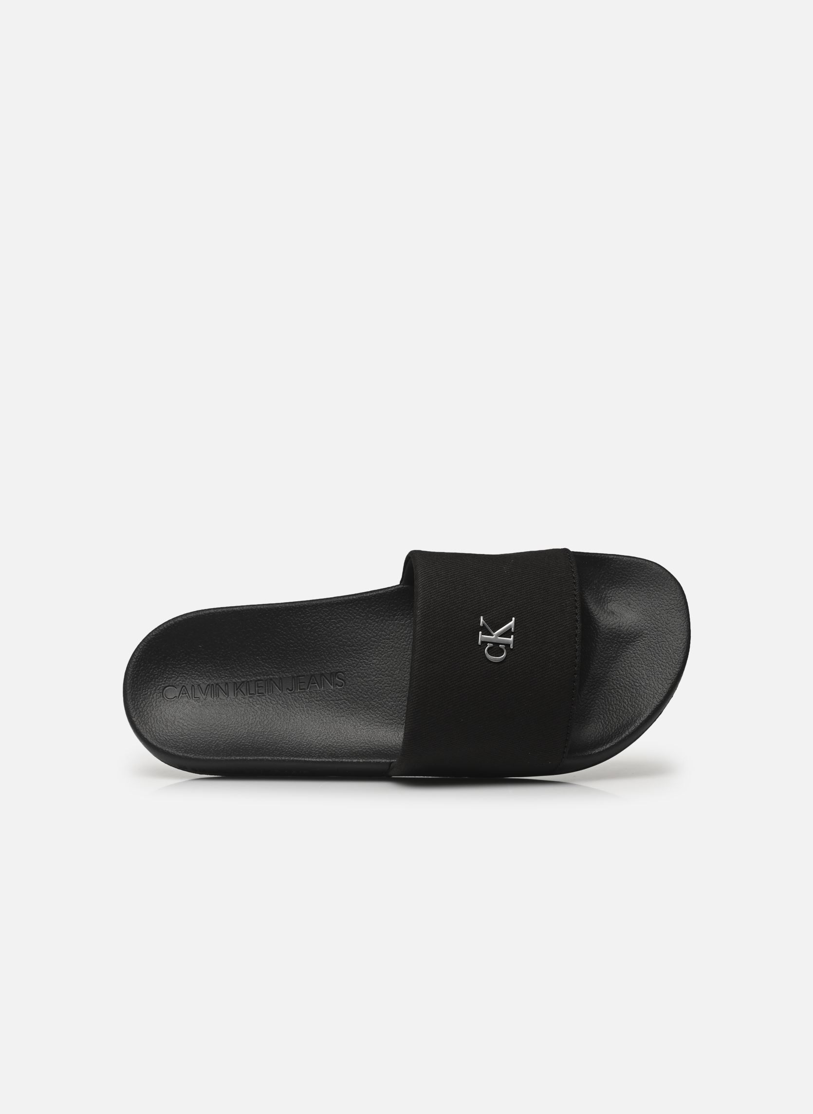 Flache Sandalen SLIDE MONOGRAM HARDW damen schwarz Calvin Klein Flache Sandalen SLIDE MONOGRAM HARDW damen schwarz TRIPLE BLACK